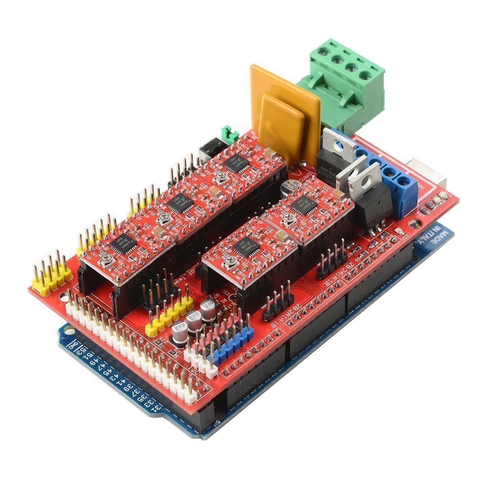 OSOYOO 3D Printer Controller Kit Ramps 1.4 + Full Graphic Smart Display Controller + Mega2560 + A4988 Stepper Motor Driver for RepRap (Ramps 1.4+12864LCD+Mega2560+A4988Driver)