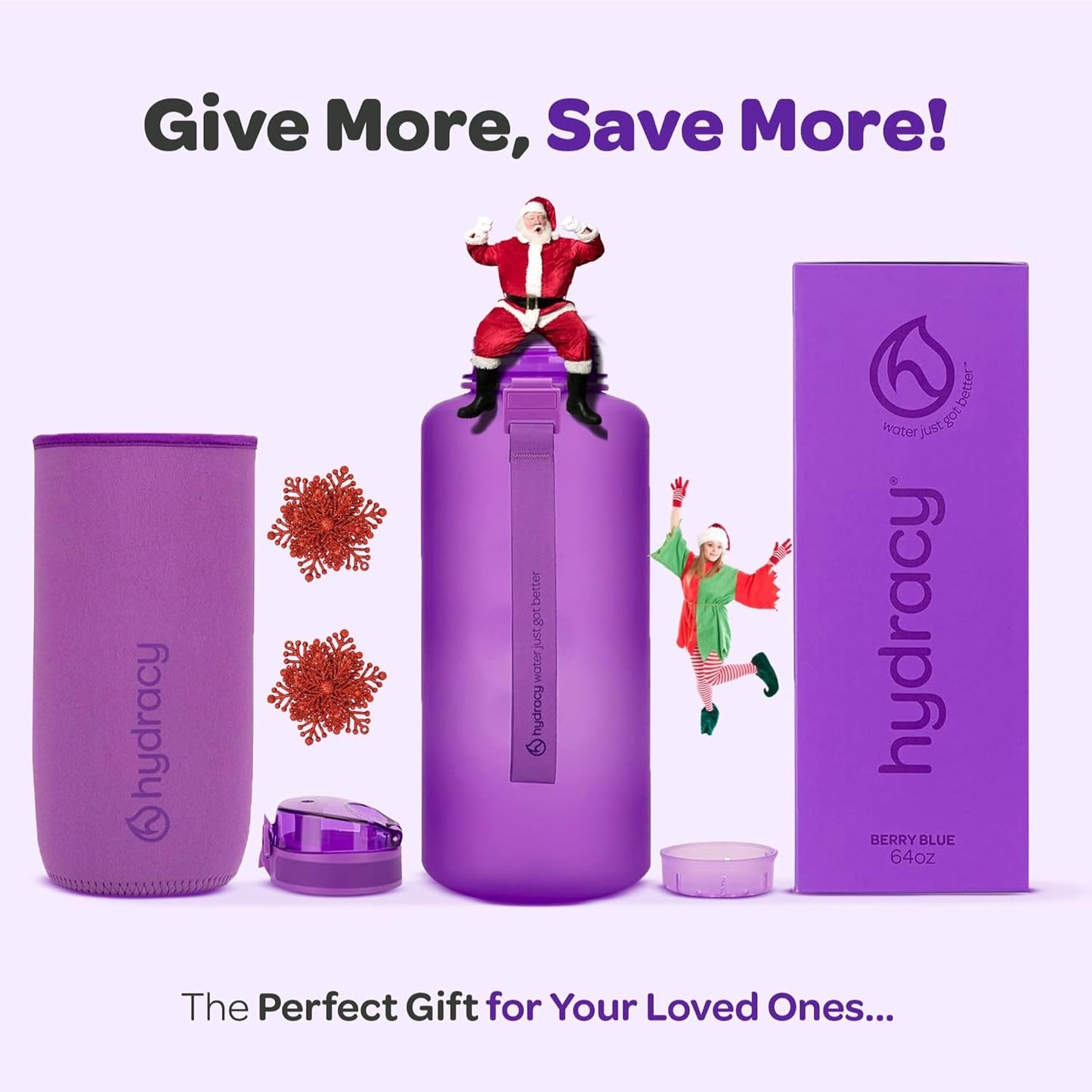 Hydracy Water Bottle with Time Marker -Large BPA Free Water Bottle & No Sweat Sleeve -Leak Proof Gym Bottle with Fruit Infuser Strainer & Times to Drink -Ideal for Fitness Sports & Outdoors