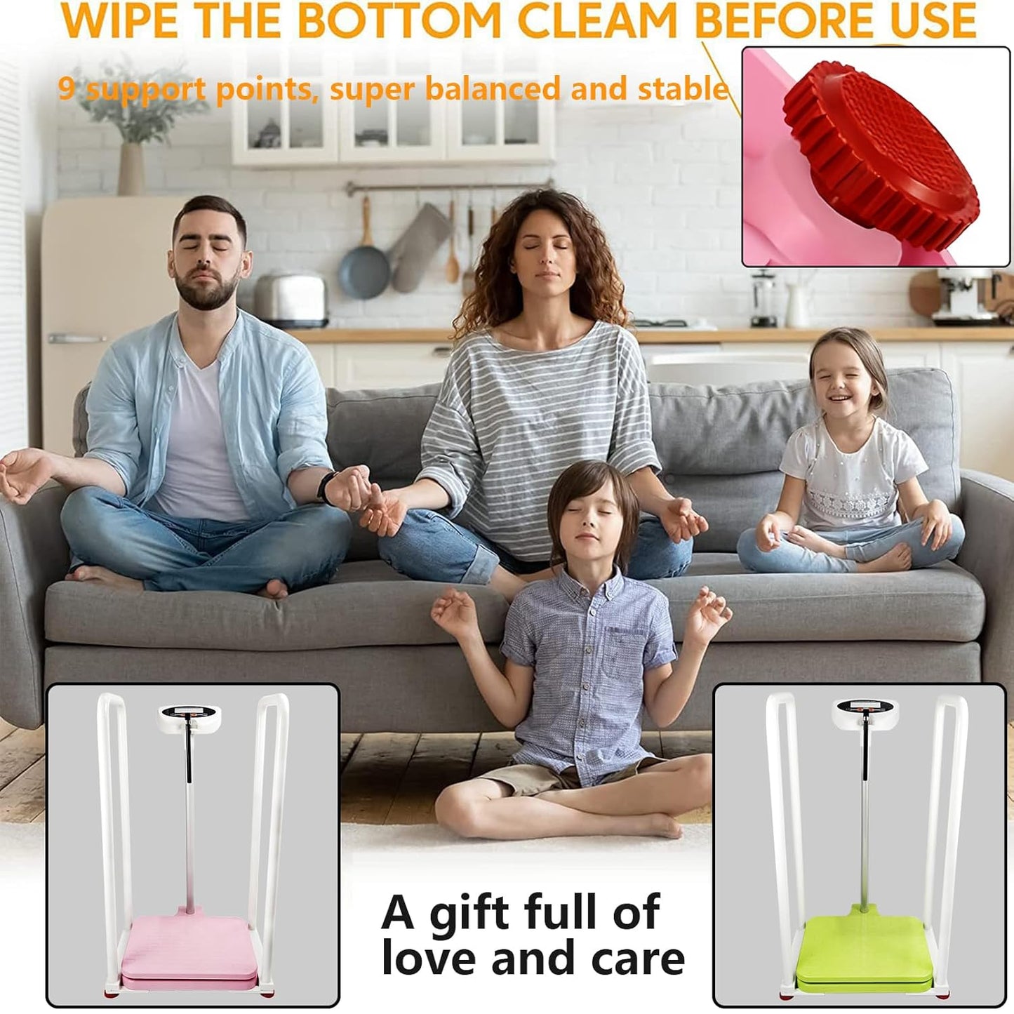 Assist The Elderly in Measuring Weight gain While Standing, with an Electronic Scale with armrests, Suitable for use in clinics, Hospitals, Schools, Nursing Homes (Pink)