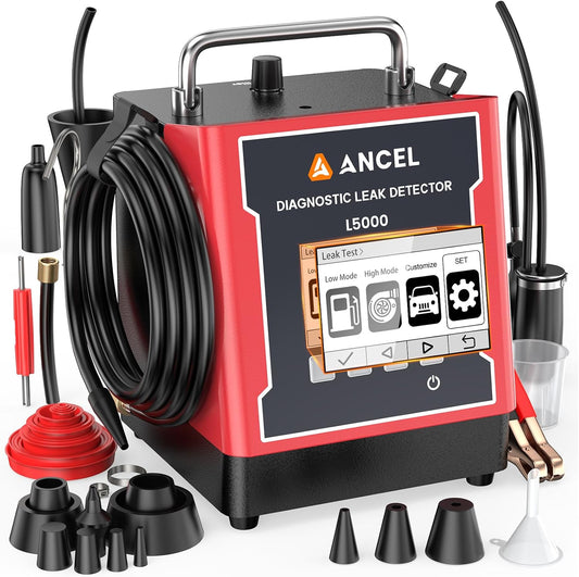 ANCEL L5000 EVAP & Turbo Automotive Smoke Machine with Built-in Air Pump, Adjustable 0.4-20 PSI Pressure Smoke Leak Detector for All Systems, Máquina de Humo Automotriz Detecting Micro to Major Leaks