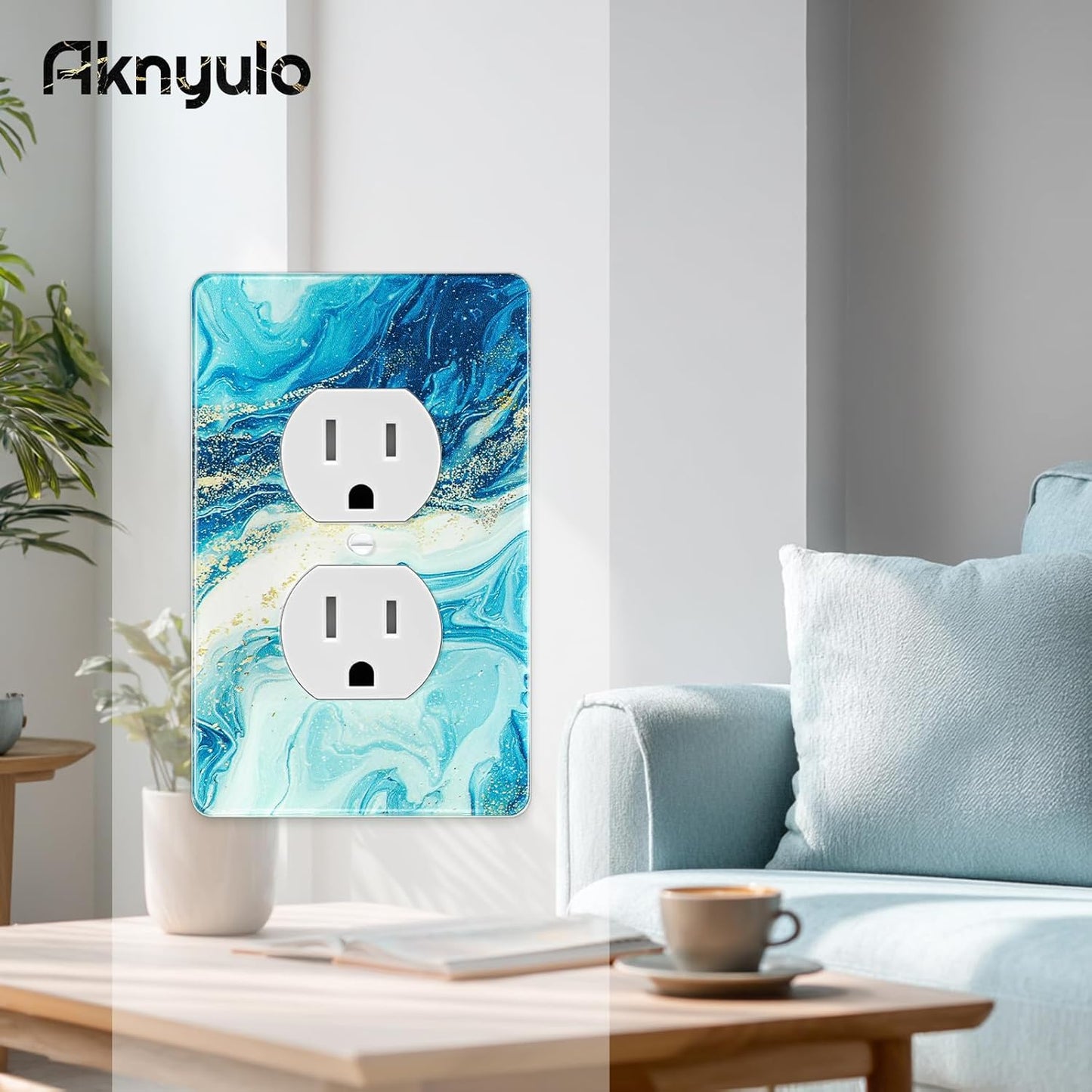 Elegant Marble Bedroom Acrylic Outlet Covers Durable Light Switch Plates Acrylic Wall Plate Decorative Wall Outlet Cover Wall Plates For Electrical Outlets