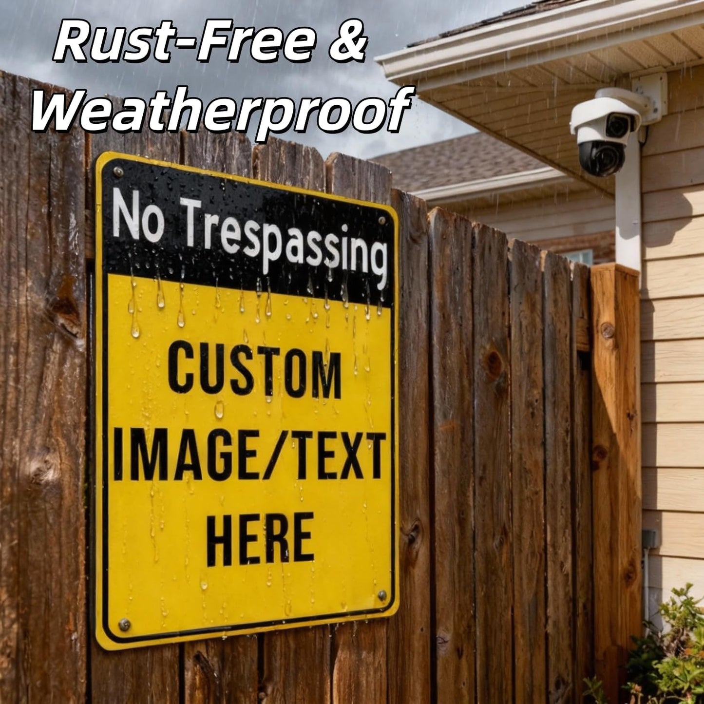 Custom No Trespassing Sign For Private Property – 8x12 Inch Durable Aluminum, Rust-Free, Weatherproof Outdoor Use, Reflective Option, Glow-In-The-Dark, Single/Double Sided