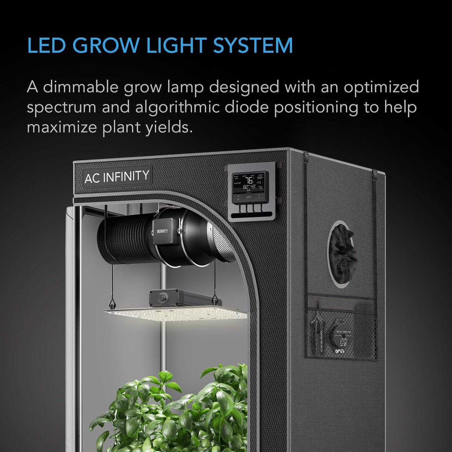 AC Infinity IONBOARD S33, LED Grow Light Board with Samsung LM301H Diodes, Deeper Penetration Full Spectrum Lighting, for Veg Bloom Indoor Plants in Grow Tents Greenhouses (3x3)