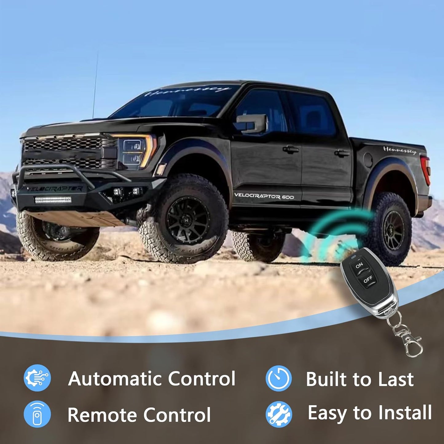 Remote Battery Disconnect Switch 12V, 200A, Negative Disconnect Switch with Anti-Battery Drain and Anti-Theft Features, Power Saver for Cars, Trucks, and SUVs