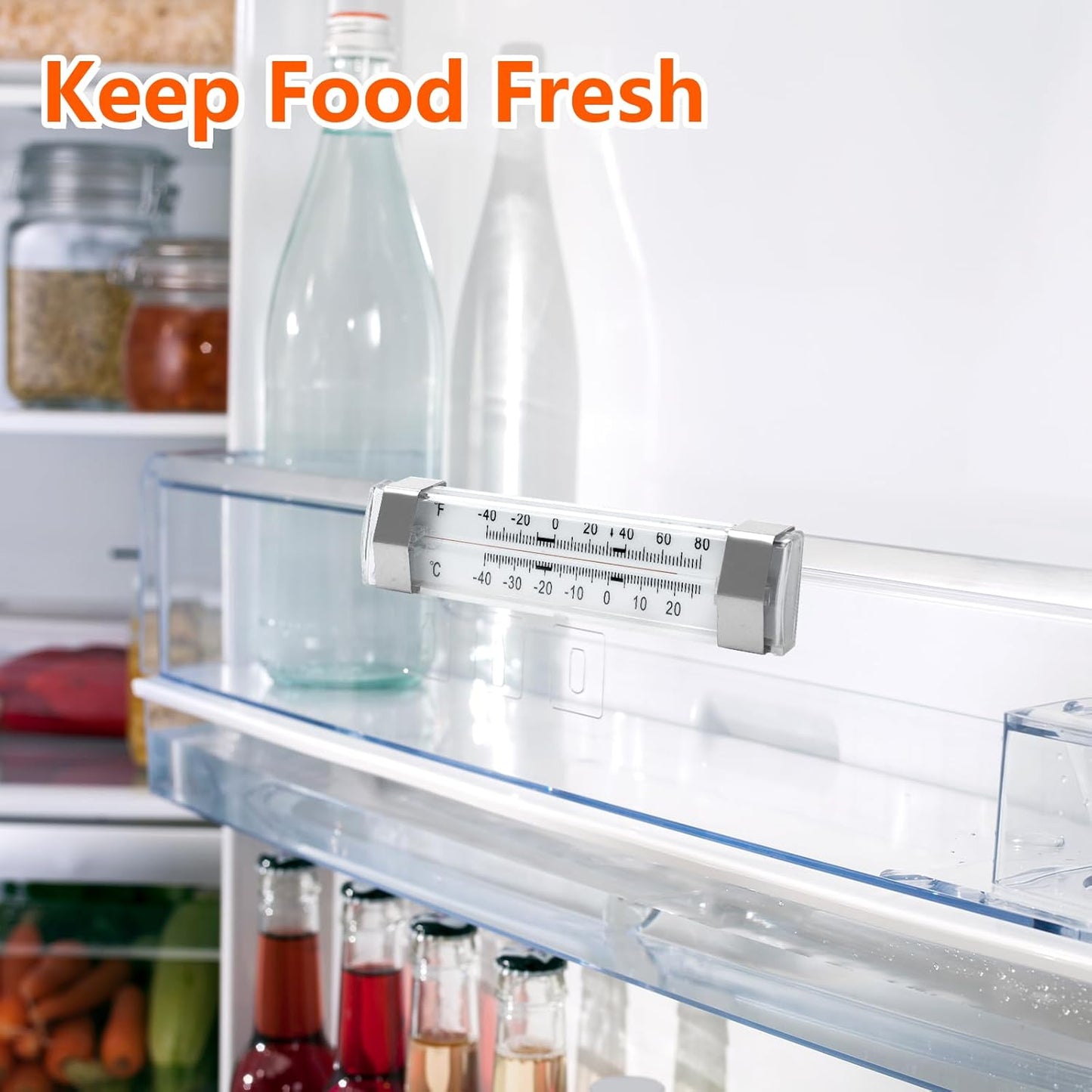 9 Pcs Freezer Kitchen Thermometer Refrigerator Thermometer Fridge Thermometer Freezer Cooler for Kitchen Restaurant Home Decoration