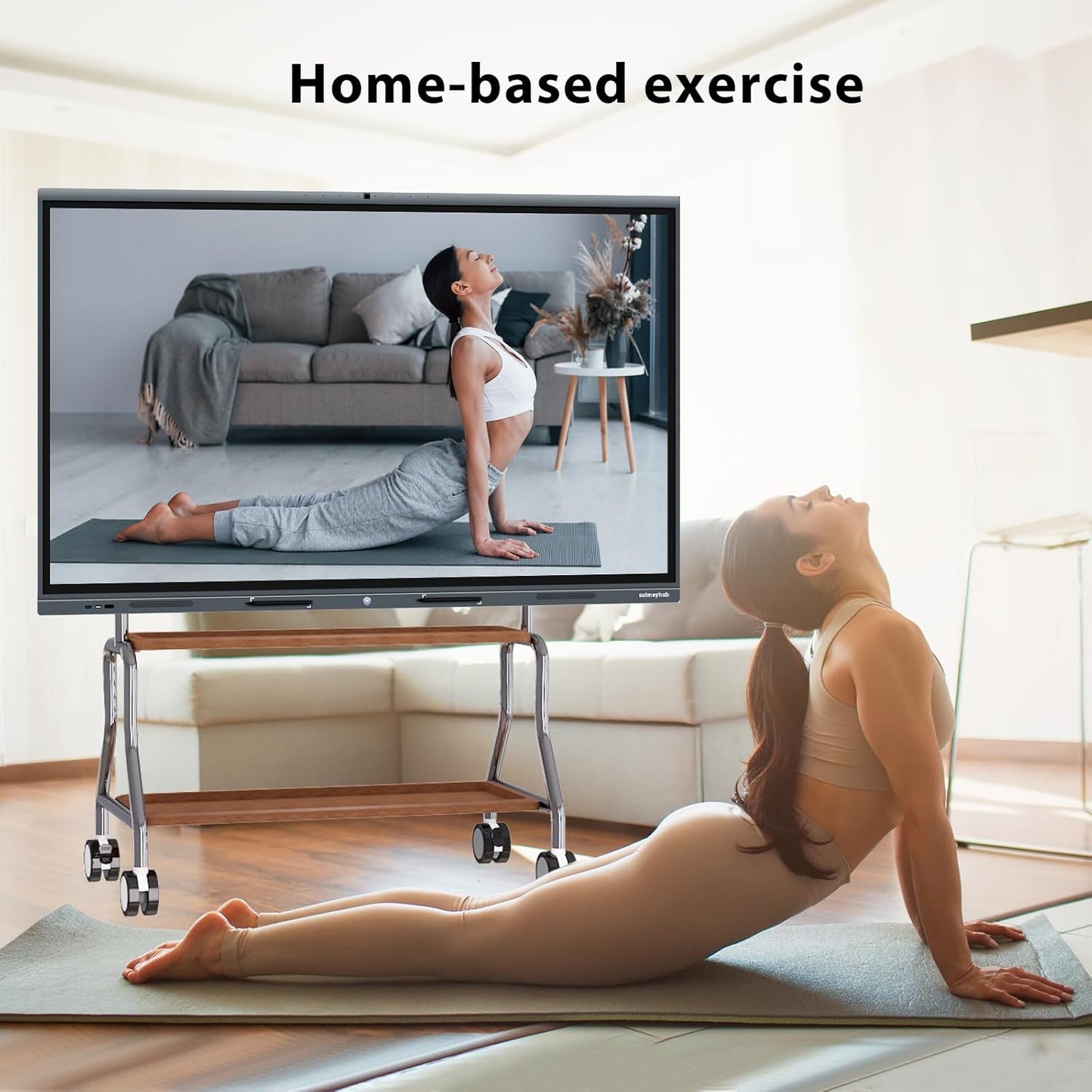55'' 4K Smart Board, Android 14 OS 8+128 GB Interactive Whiteboard, Electronic Digital Whiteboard with Open App Ecosystem, Built in 20MP Camera for Home, Office and Classroom