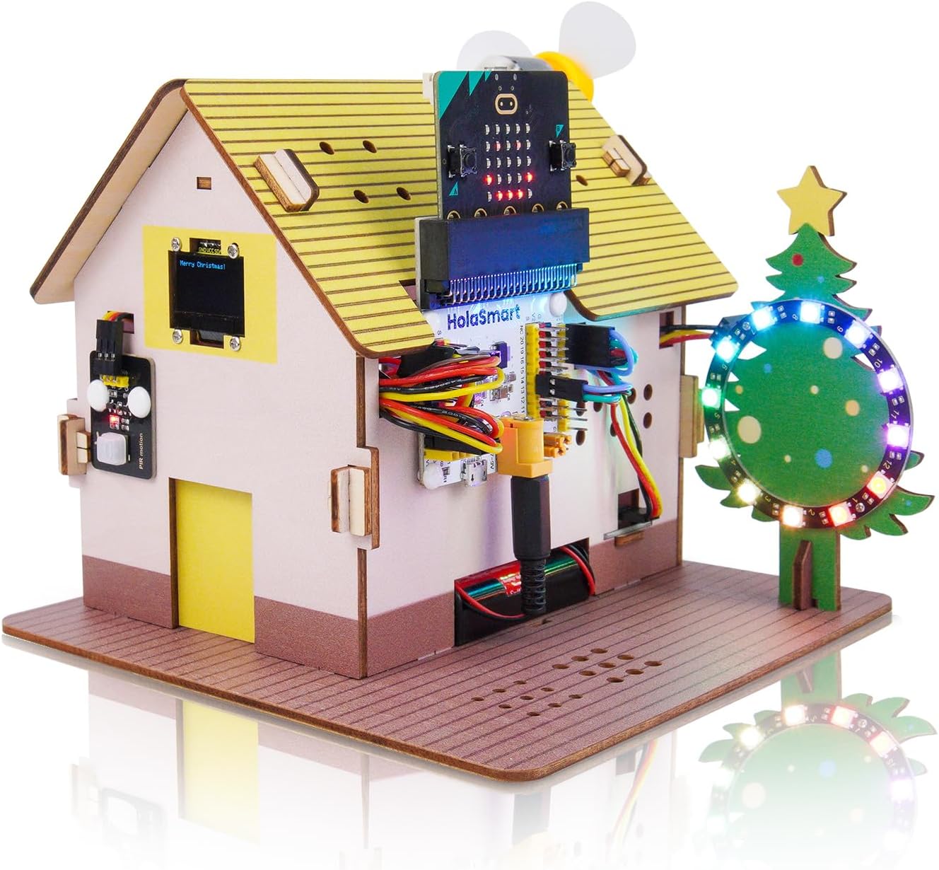 microbit Smart Home Kit for Microbit V1 and V2,STEM Education DIY Coding Kit with Online Tutorial,Programming Electronics Kit for Teens Adults(Without Micro:bit and AAA Battery)