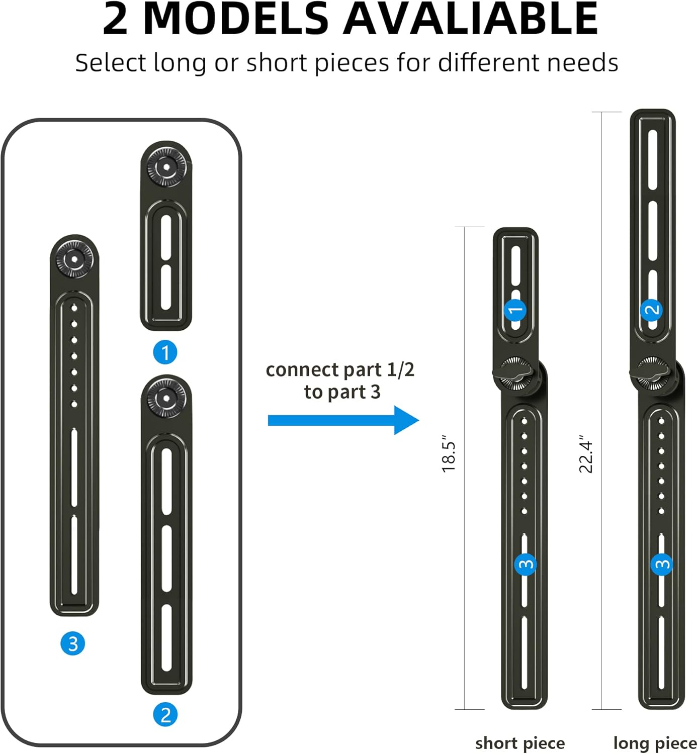 Universal Sound Bar Mount Bracket for Above/Under TV, Fits 23-65 Inch TVs, up to 22 lbs by XINLEI SBR301