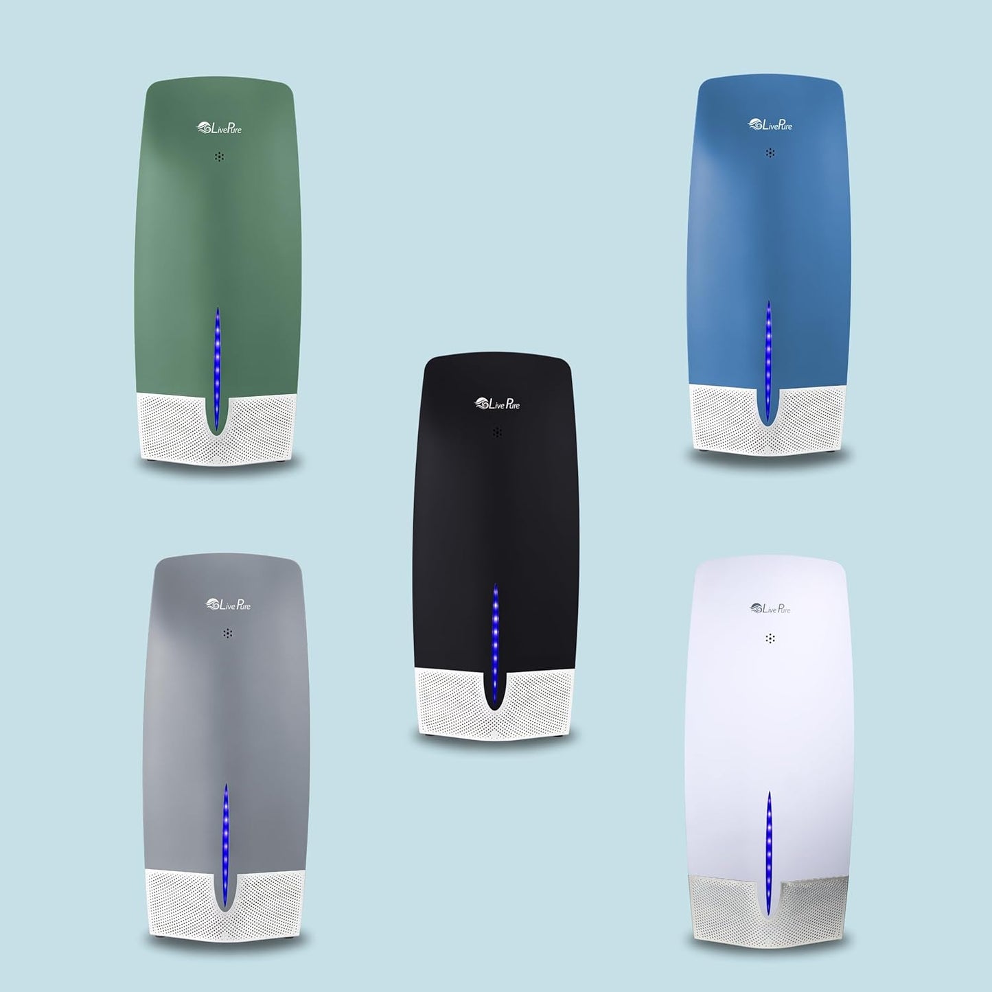 LivePure Air Purifier w/Granular Carbon Insert, LP470THP-OVG, Olive Green