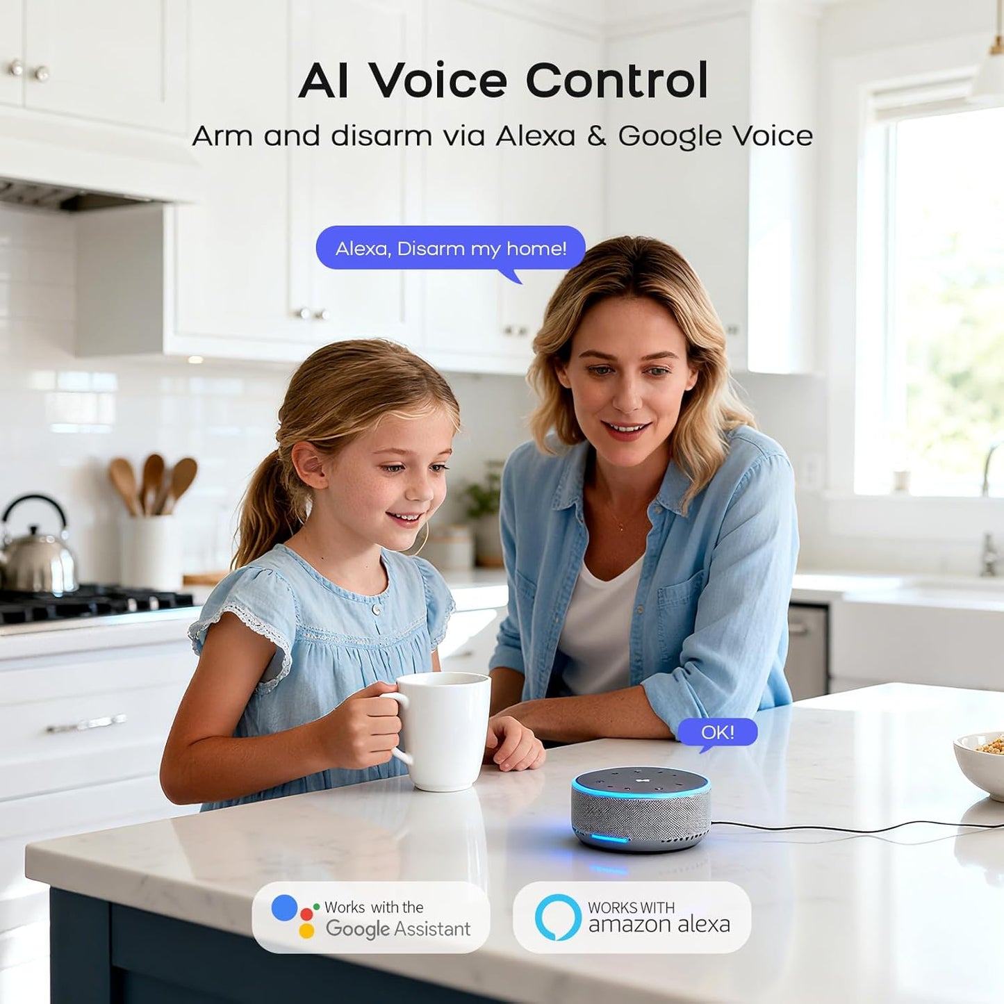Security Systems for House,Wireless Alarm System with WiFi+GSM/4G,App Alerts & Auto Alarm Dial,Door/Window Alarms Motion Sensors Remote Control,Smart Life Tuya APP,NO Monthly Fees