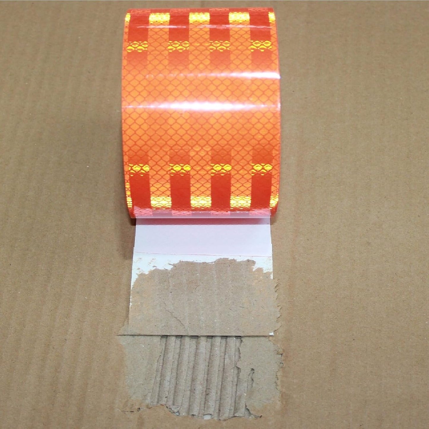 Non Fading Orange Reflective Tape Outdoor Waterproof 4 inch Wide, High Visibility Industrial Marking Tape, Safety Adhesive Stickers (168 feet)