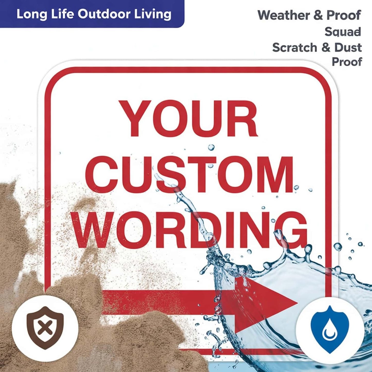 Custom Metal Left or Right Arrow Sign – 10x10 Inches Rust Free .040 Aluminum, Fade Resistant, Personalized Outdoor Sign for Business Workplace Office Home