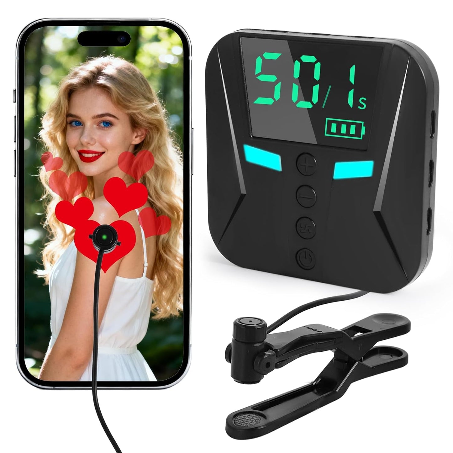 PAWFECTJEE Auto Clicker for iPhone Android, Gaming Screen Tapper with 50 Clicks/Sec, Ultra-Slow Mode, Compatible with iOS iPad, Live Likes & Rewards (Controller With 1 Click Head)