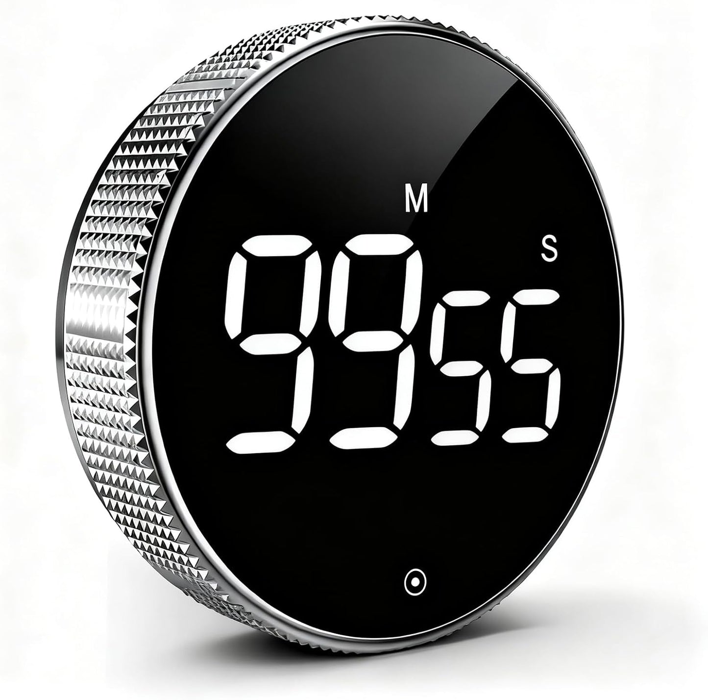 Digital Kitchen Timer, Magnetic Countdown Countup Visual Pomodoro Timer with Large LED Display, Cube Clock for Classroom Cooking Fitness Baking Studying Teaching, Easy for Kids and Seniors (Silver)