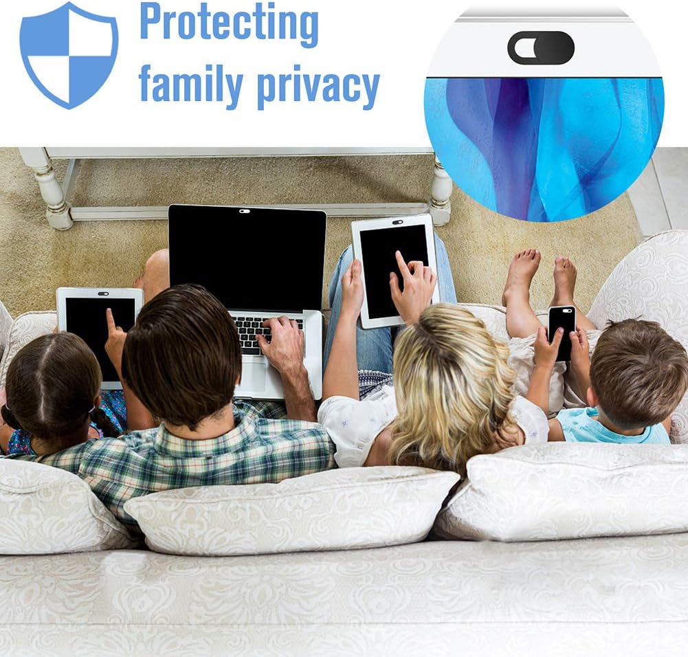 Webcam Cover Slide,[6 Pack] Ultra-Thin Laptop Web Camera Cover Compatible with Camera for MacBook,Laptop,PC,Computer,iMac,iPad, iPhone. 0.022in Thick Web Blocker Protect Your Privacy and Security