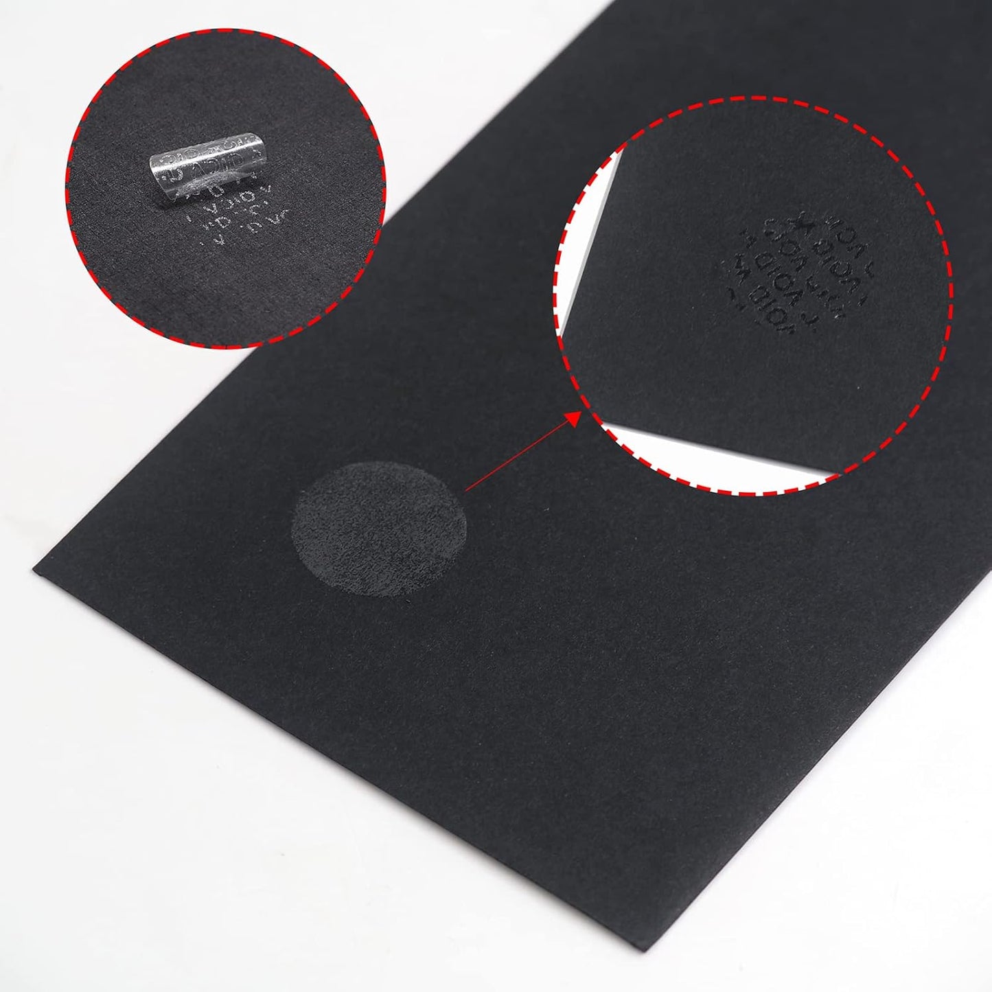 Transparent Blank Tamper Evident Labels Crystal Clear Sealing Package Seal Self Adhesive Security Warranty Void Tamper Proof Stickers (100pcs Round)