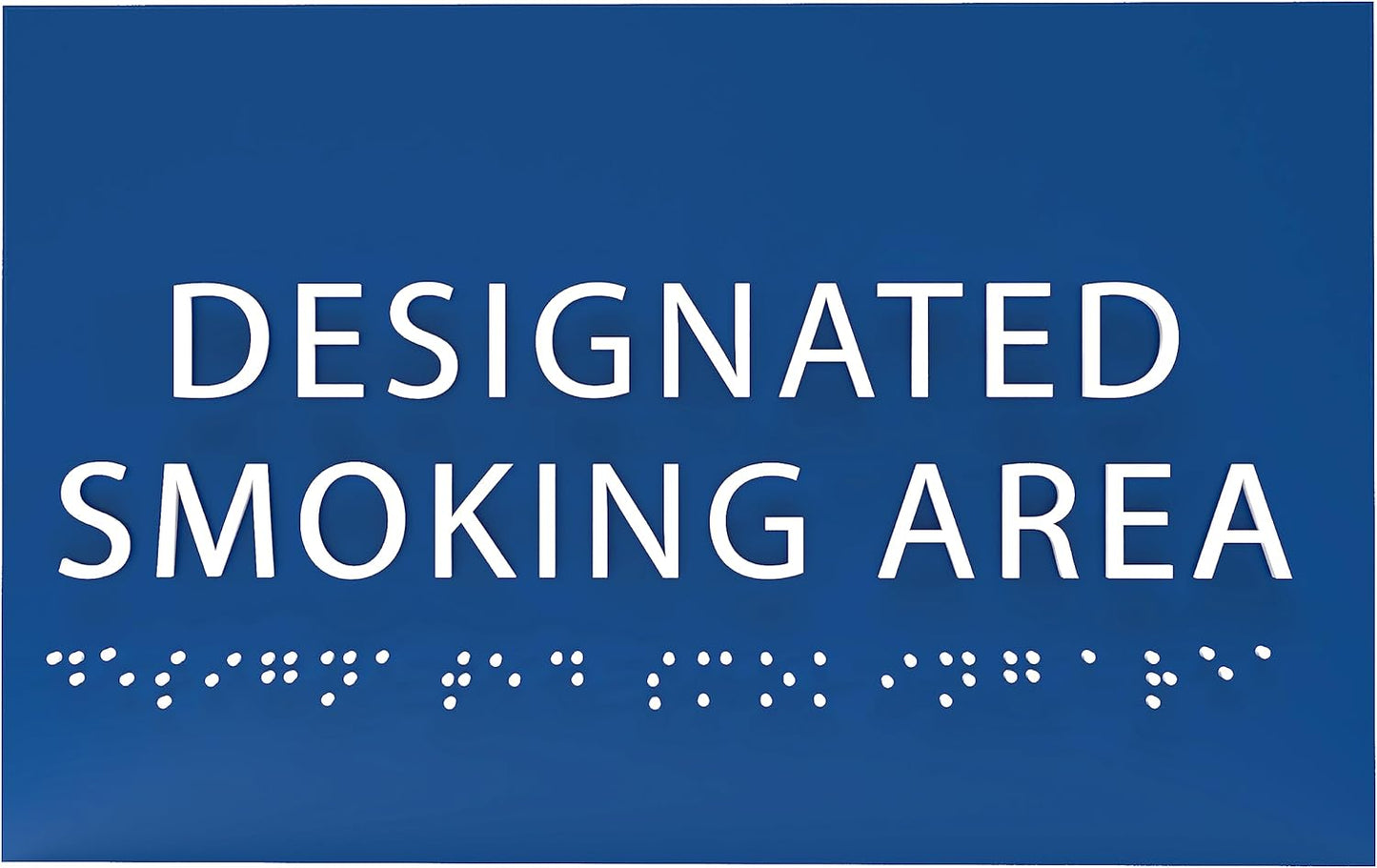6" X4" Designated Smoking Area Sign - ADA Compliant Tactile Graphics Grade 2 Braille Text | Smoking Permitted Wall Signs for Offices, Private Businesses, Schools, and Restaurants