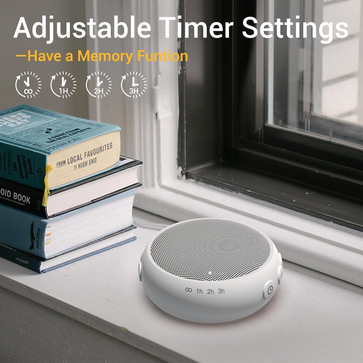 SoundMe Sound Machine with 30 Soothing Natural Sounds 36 Volume Portable Travel White Noise Machine for Sleeping Brown Noise Machine for Baby Kids Adults Noise Canceling Machine for Office Privacy
