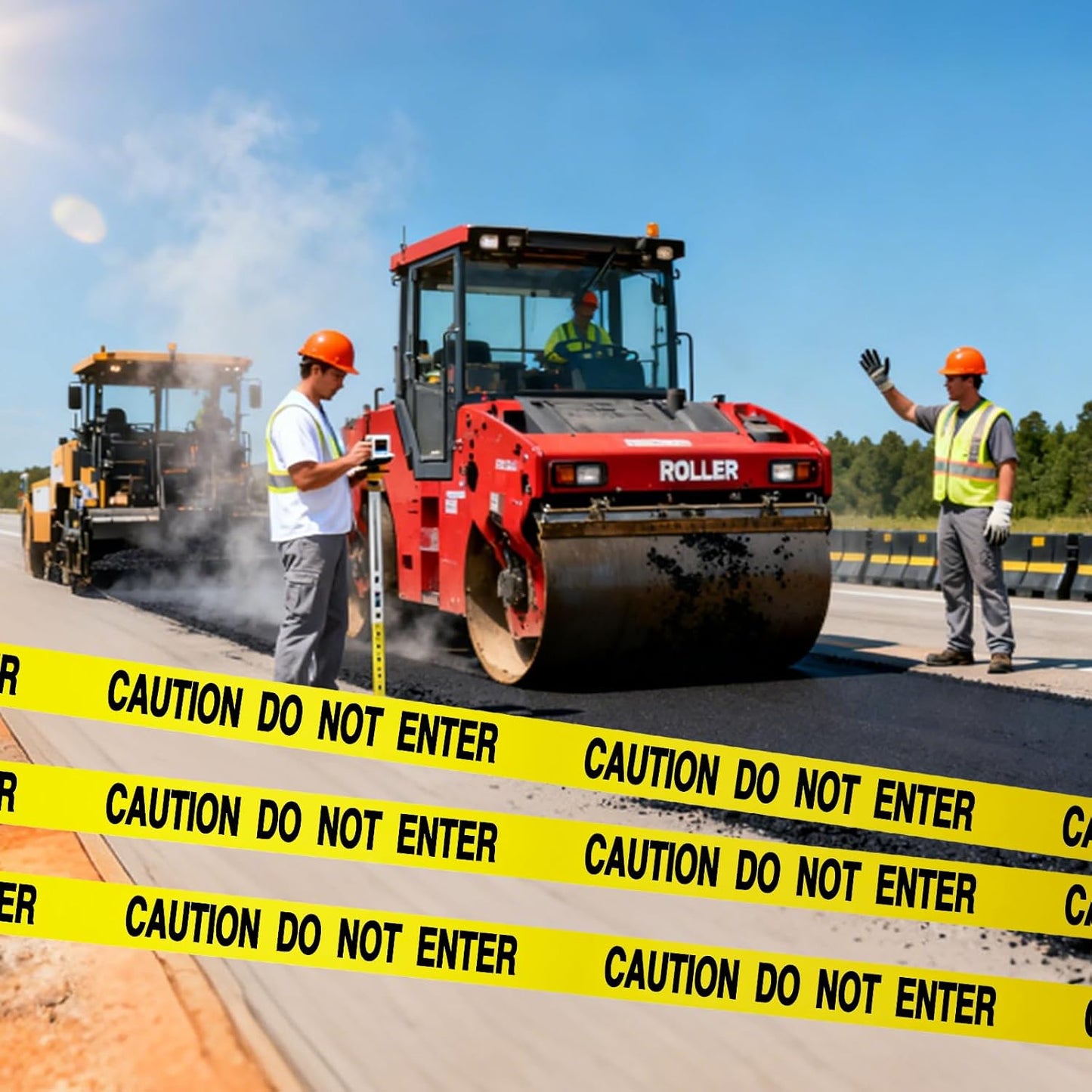 Caution DO NOT Enter Tape – 3 Inch x 1000 Feet | Bright Safety & Hazard Tape with Bold Black Text for Construction, Events, and Dangerous Areas (Caution DO NOT Enter, 1 Pack)