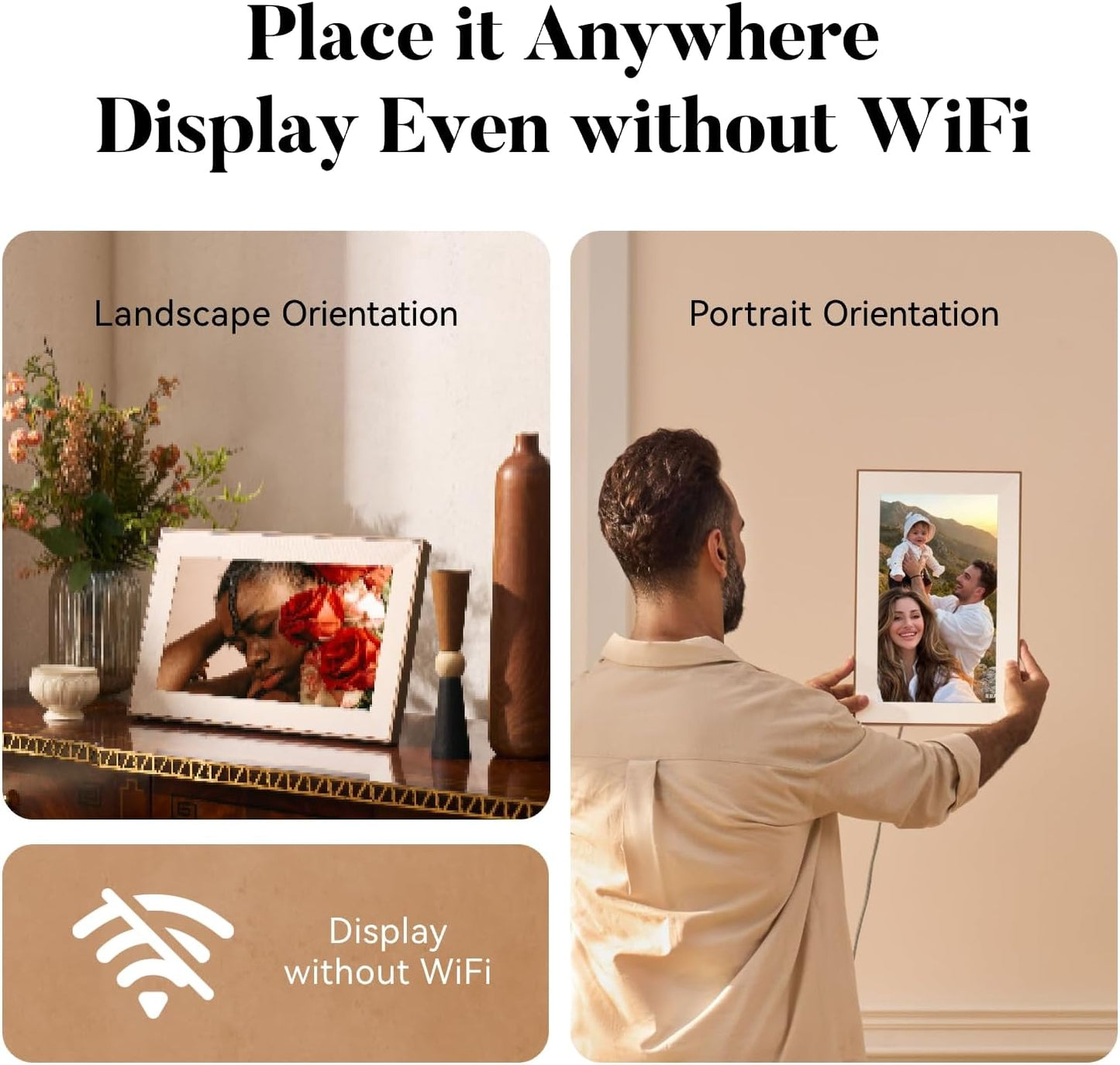 Pexar Starlight 15.6" Digital Picture Frame (Powered by Lexar), A Stunning, Large Anti-Glare Touchscreen with Vibrant Visuals for Gifting, Wedding, 64GB Local Storage, Share Photos/Videos via APP