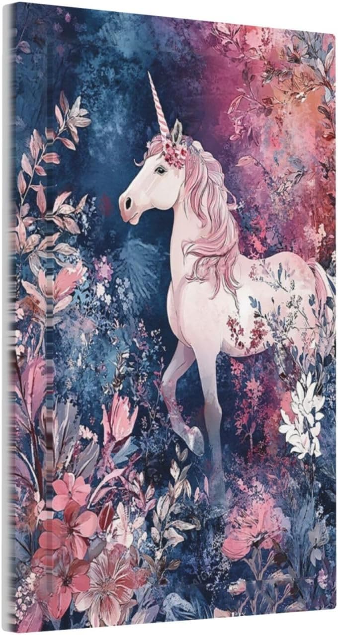 Light Switch Cover Plate Fantastic Pink Unicorn Wildflower Forest 1 Gang No Device Blank Wall Plate Electrical Outlet Cover Decorative Switch Plate Covers for Bedroom Kids room Decor