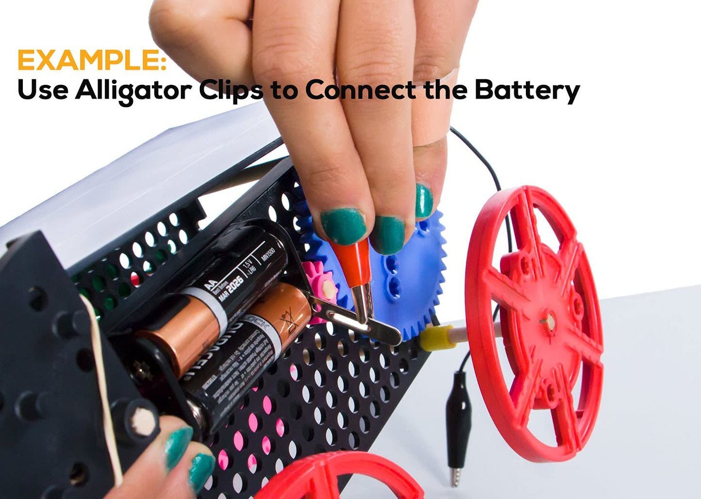 30PCS Premium Alligator Clips Electrical, 5 Colors Test Leads Cable with Crocodile Clips, Dual Ended Jumper Wires with Power Test Probe for Electric Welding Testing Experiments, Circuit Connection