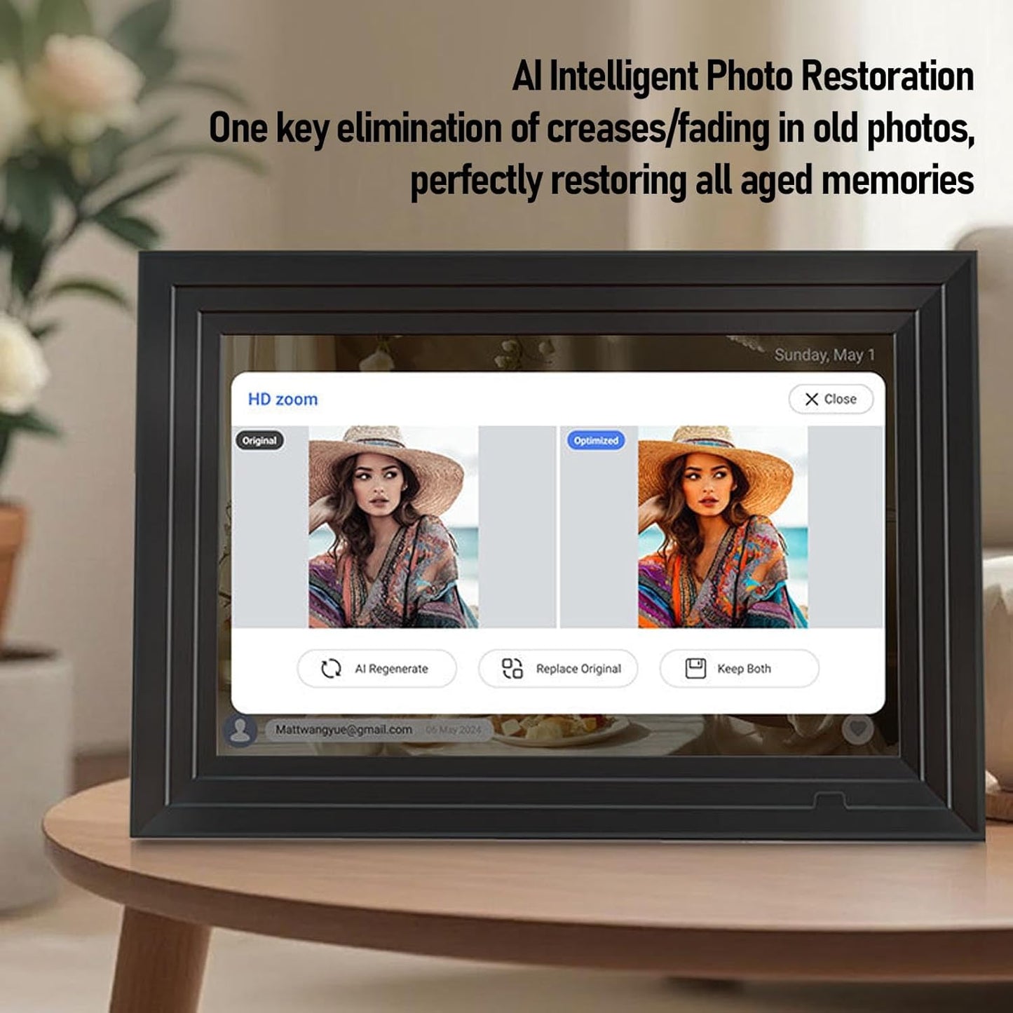 Mumusuki Photo Frame, 10.1 Inch WiFi Interactive Smart Family Planner Digital Picture Frame with APP for Home, Digital Calendar, Smart, Electronic Calendar