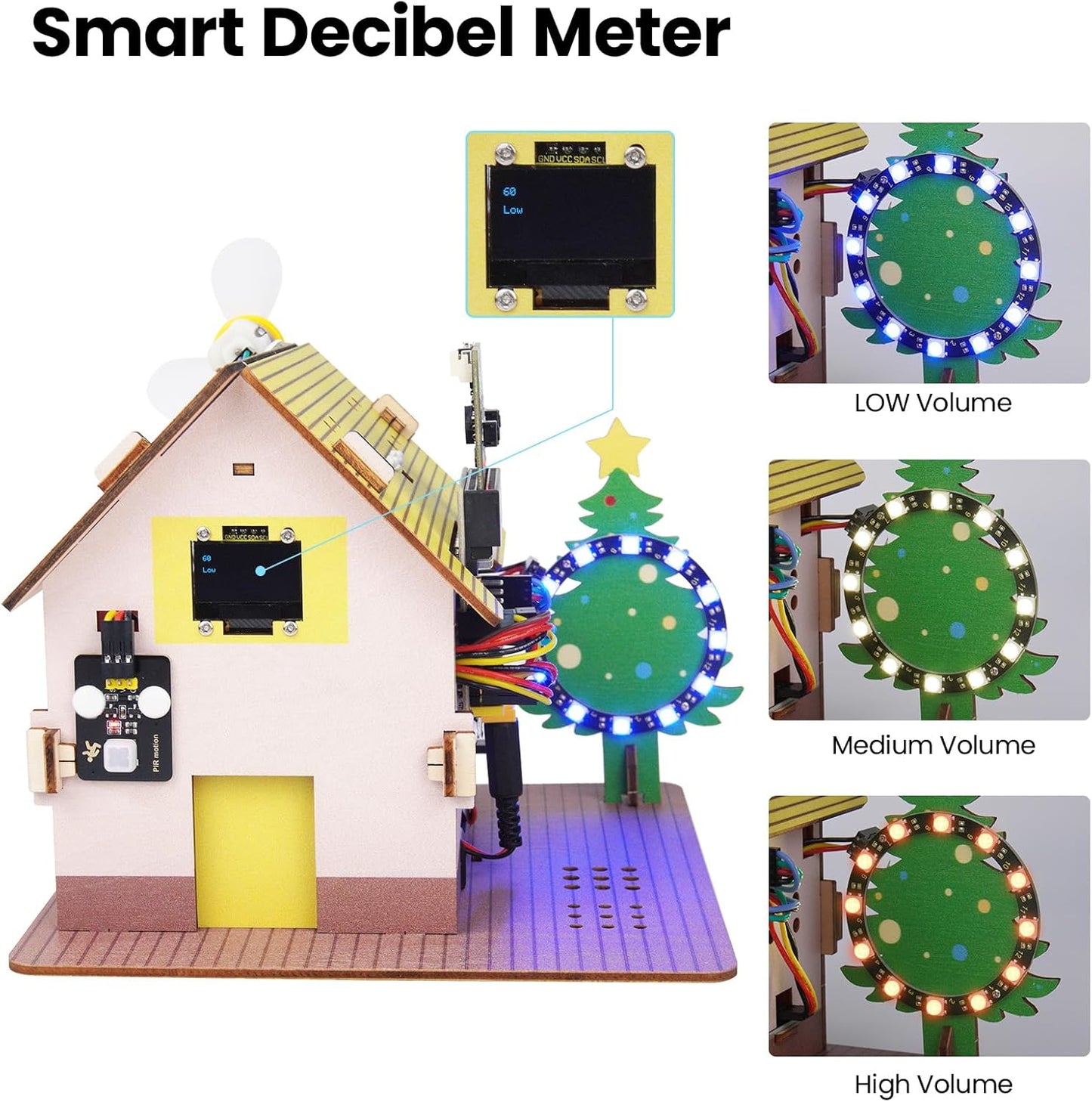 microbit Smart Home Kit for Microbit V1 and V2,STEM Education DIY Coding Kit with Online Tutorial,Programming Electronics Kit for Teens Adults(Without Micro:bit and AAA Battery)