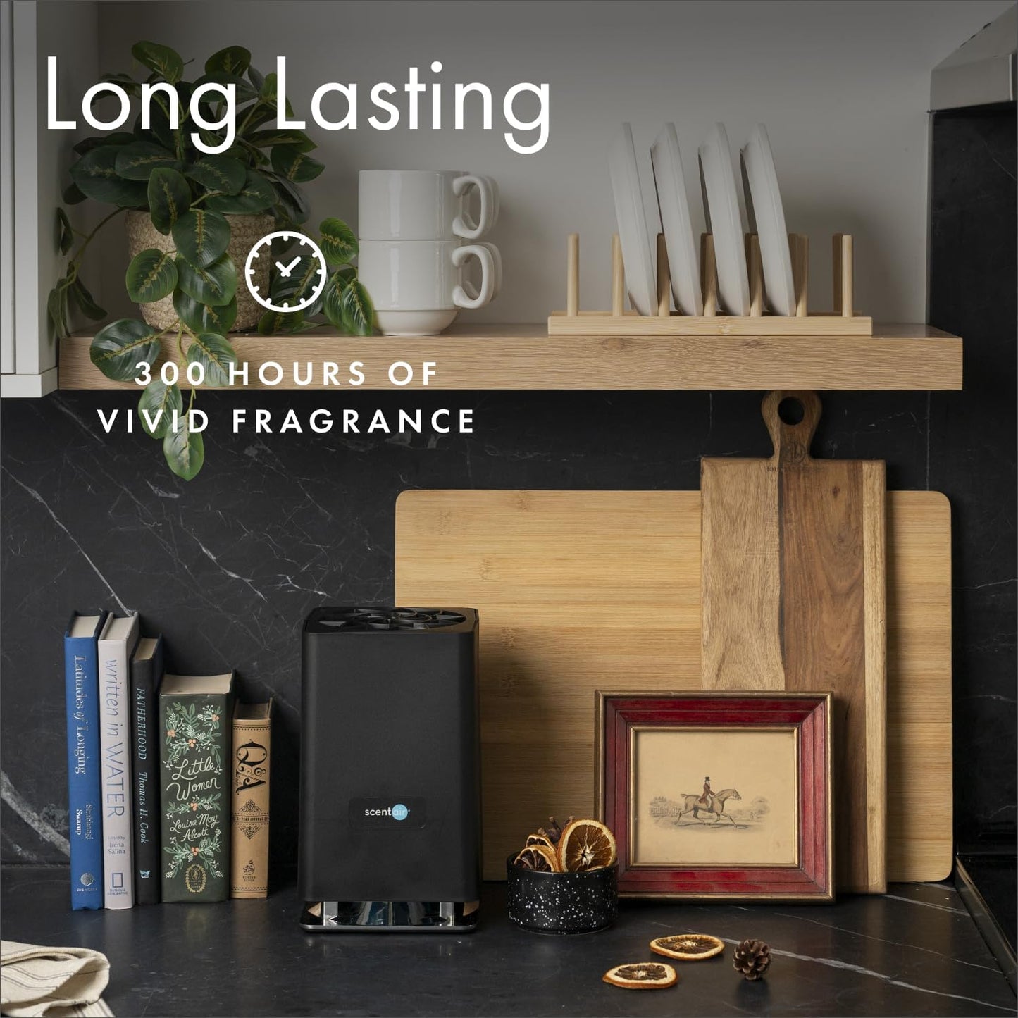 ScentAir Whisper Home | Diffuser Machine, Scents up to 800 Sq. Ft Room, Compatible with Alexa & Google, WiFi & Bluetooth Enabled, Cartridge Sold Separately, Black