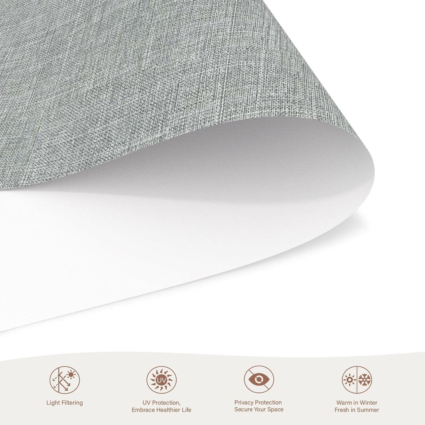 Motorized Roller Blinds with Remote, 100% Blackout Automatic Roller Shades for Bedroom, Bathroom, and Living Room, Customized Size, Nightfall Gray