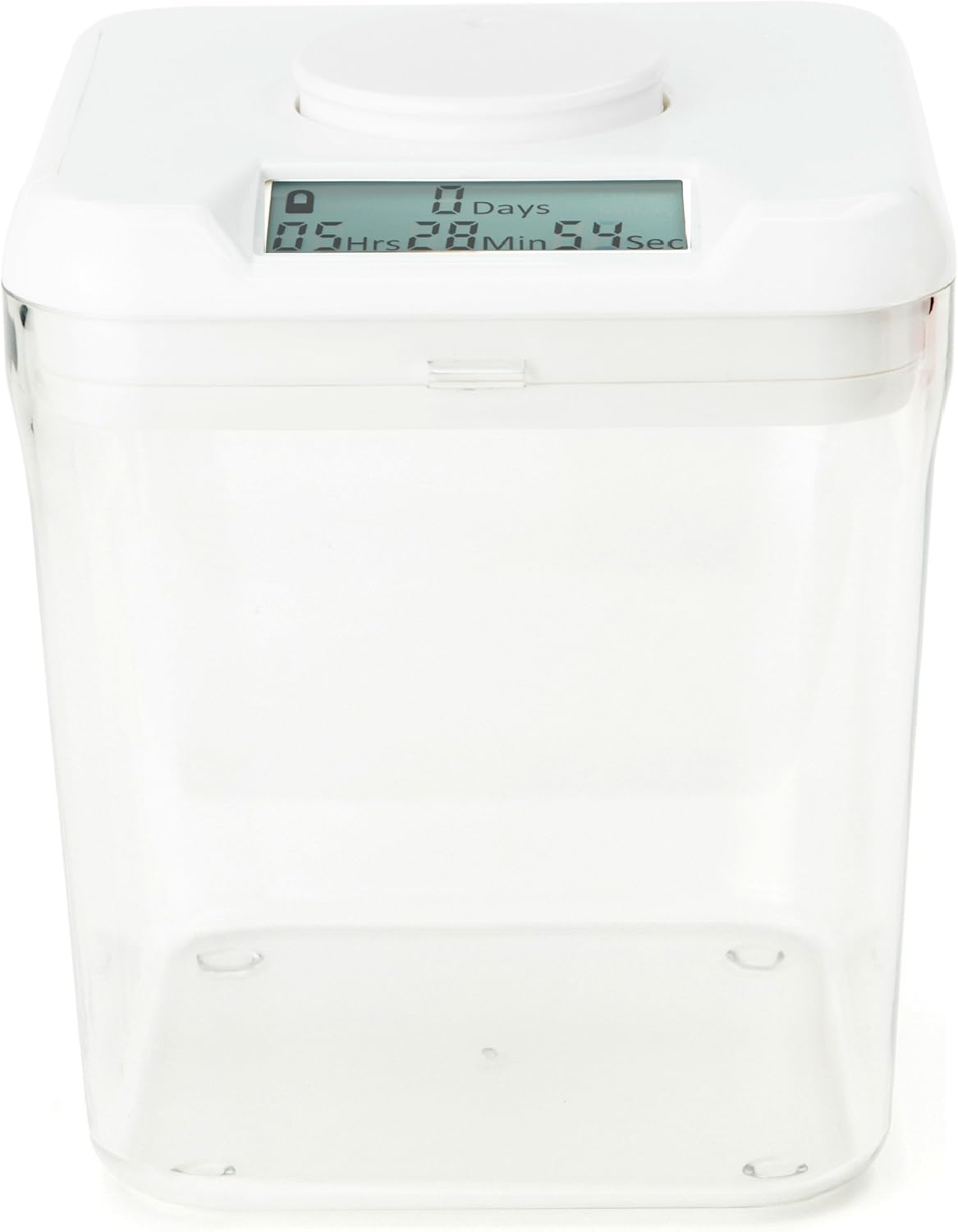 Kitchen Safe kSafe Time Locking Container, Medication Lock Box, Break Bad Habits - Quit Smoking, Snacking, Drinking & Gaming Addiction, Phone Jail, Family Time (Medium, White Lid + 5.5” Clear Base)