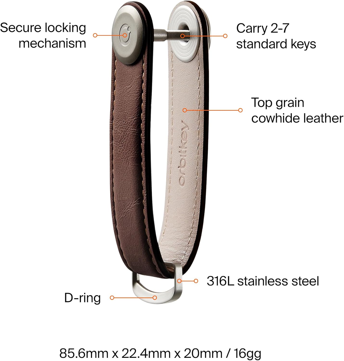Orbitkey Premium Leather Key Organizer