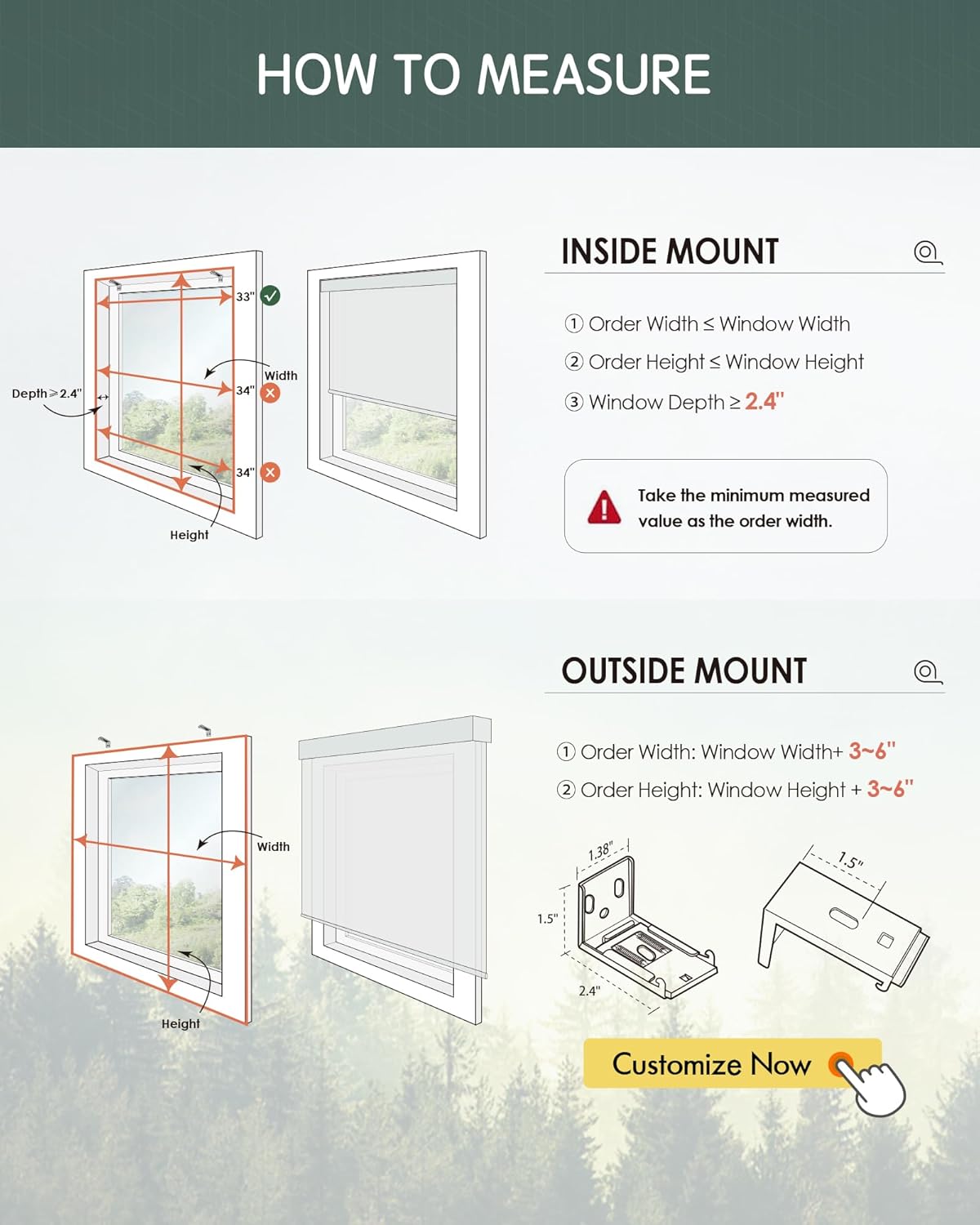 Yoolax Motorized Shades Dual Control, MotionFlex Motorized Roller Shades with App & Manual Control, Pull Down Automatic Shades for Indoor Windows, Custom Size(Light Filtering Pure White)