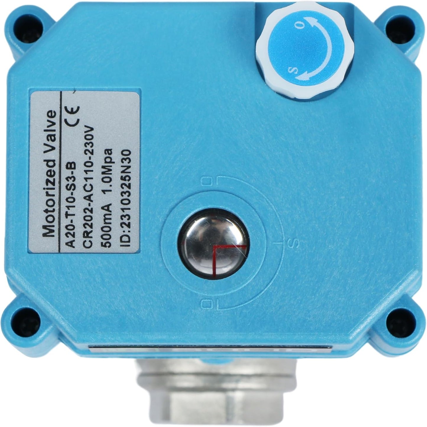 U.S. Solid 3/8" 3 Way Stainless Steel Motorized Ball Valve AC110-230V, L Type Water Shutoff Valve with Manual Function, Standard Port