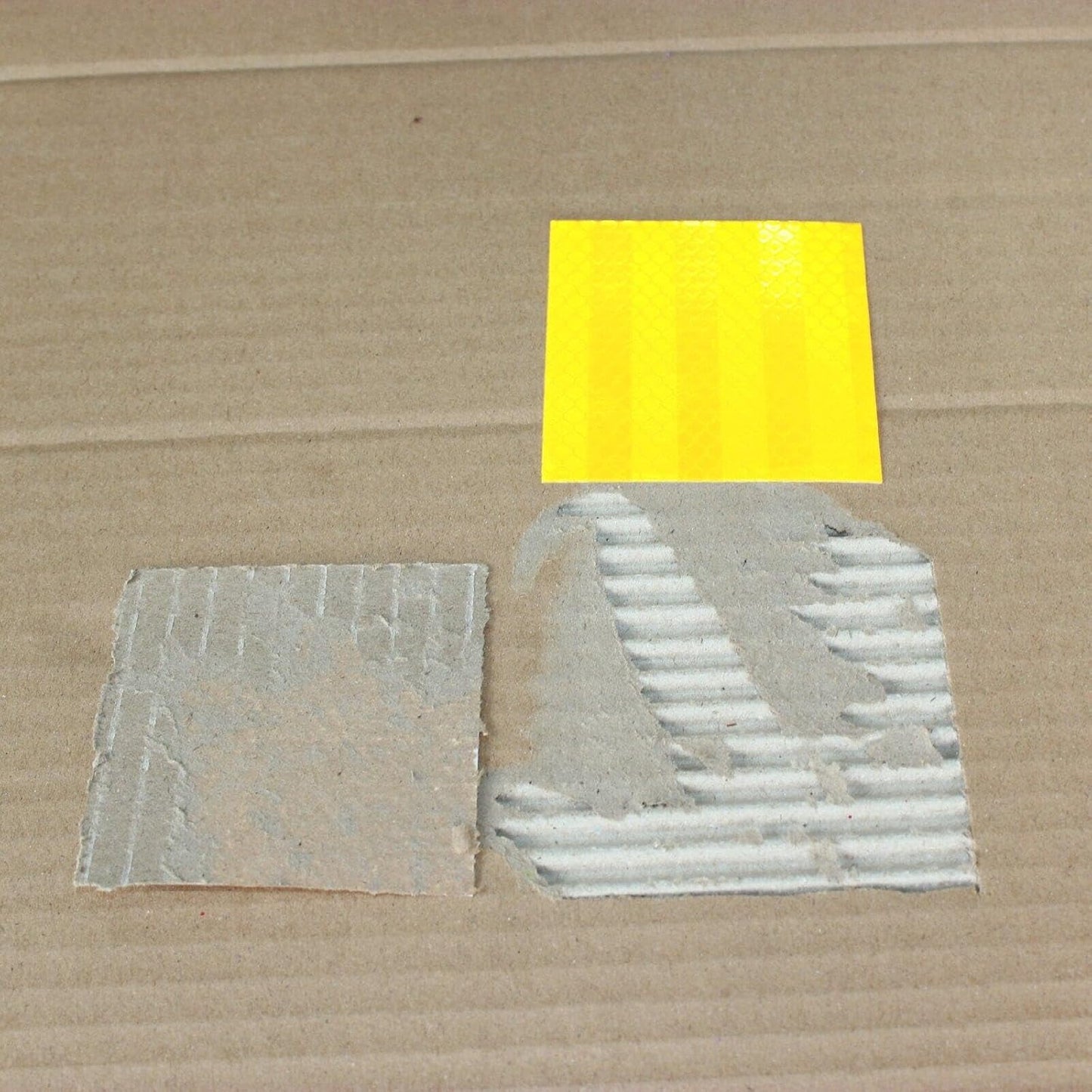 Non Fading Yellow Reflective Stickers 4 inch X 4 inch, Outdoor Waterproof High Visibility Warning Safety Adhesive Reflector Tape (20 Pcs)