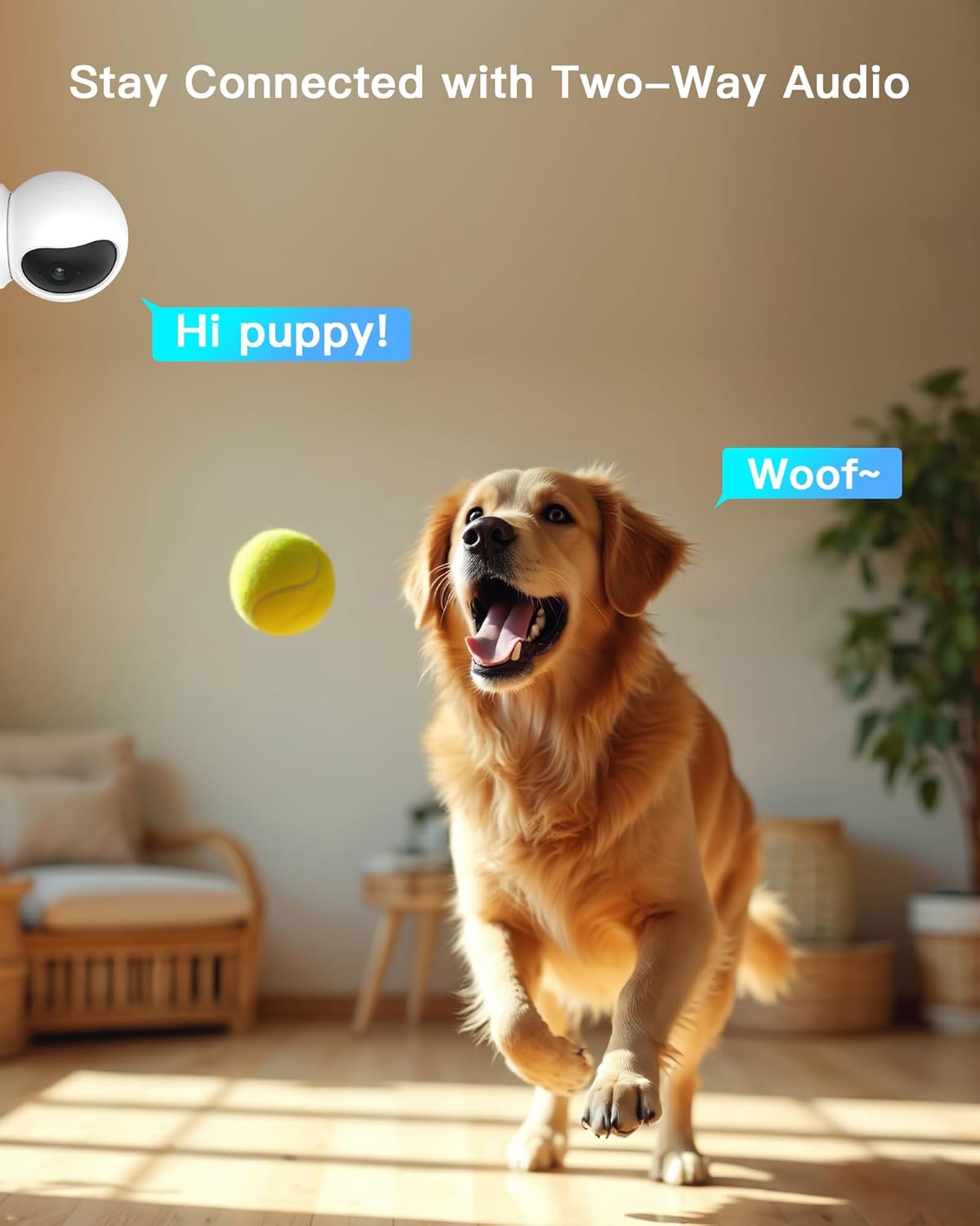ARENTI 5G Indoor Security Camera 2 Pack, 4MP Pet Camera with Speaker for Dog/Cat, Baby Monitor with Phone App, Dual-Band WiFi, Auto Tracking, Super Night Vision, 64G Local Storage (P2Q 64G 2PC)