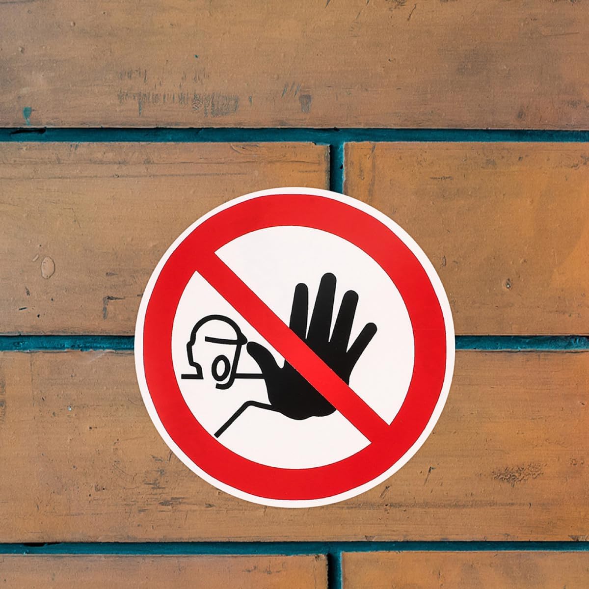 5pcs No Entrance Warning Label Stickers Safety Caution Decal Warning Sign for Industrial and Construction Use Adhesive for Surfaces