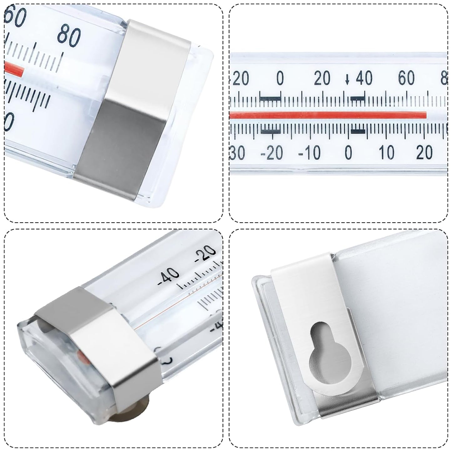 9 Pcs Freezer Kitchen Thermometer Refrigerator Thermometer Fridge Thermometer Freezer Cooler for Kitchen Restaurant Home Decoration