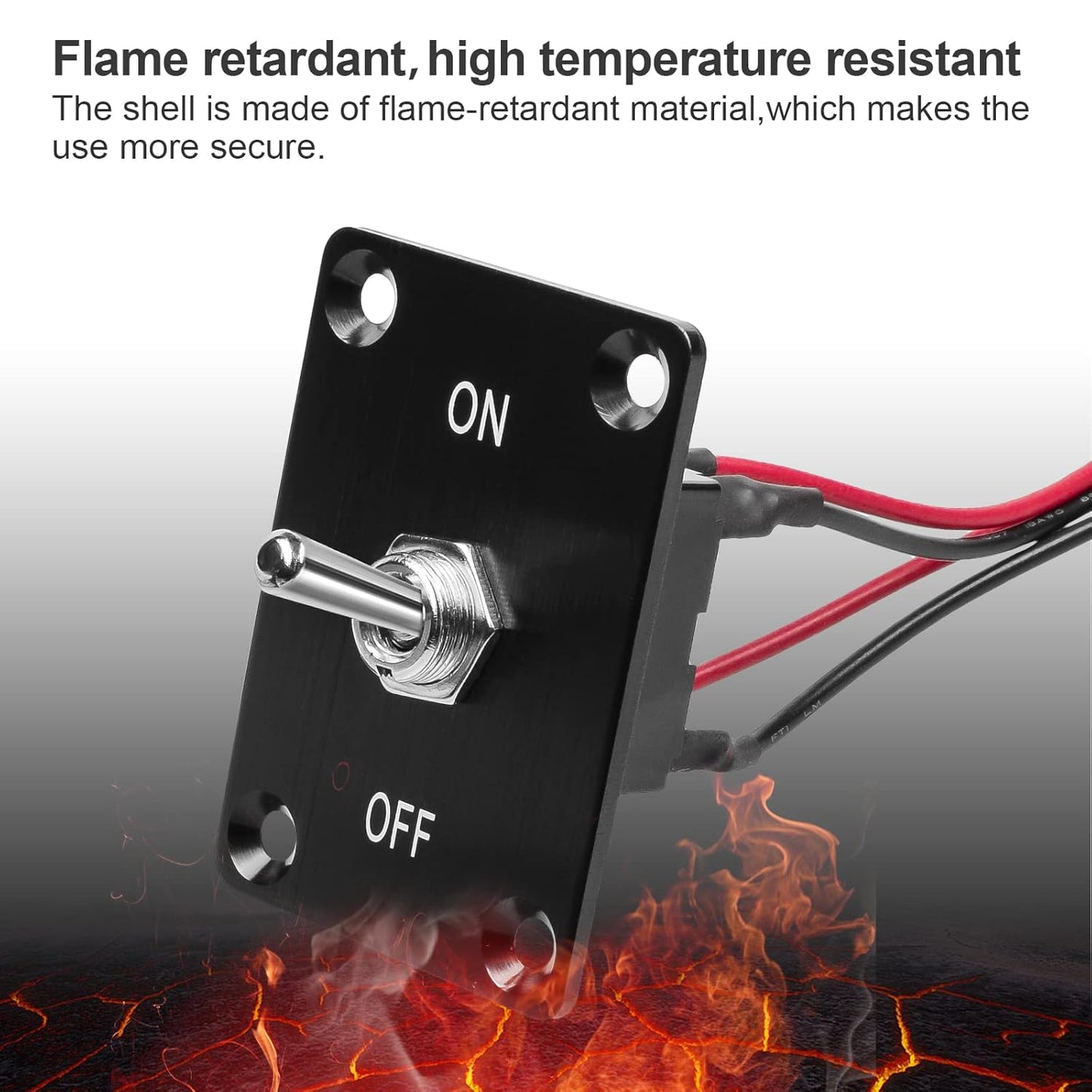 Button Switch Rocker Switch Toggle Switch Four Pin Two Position ON/Off Prewired Power Transfer Switch with Mounting Plate,Waterproof Cap.