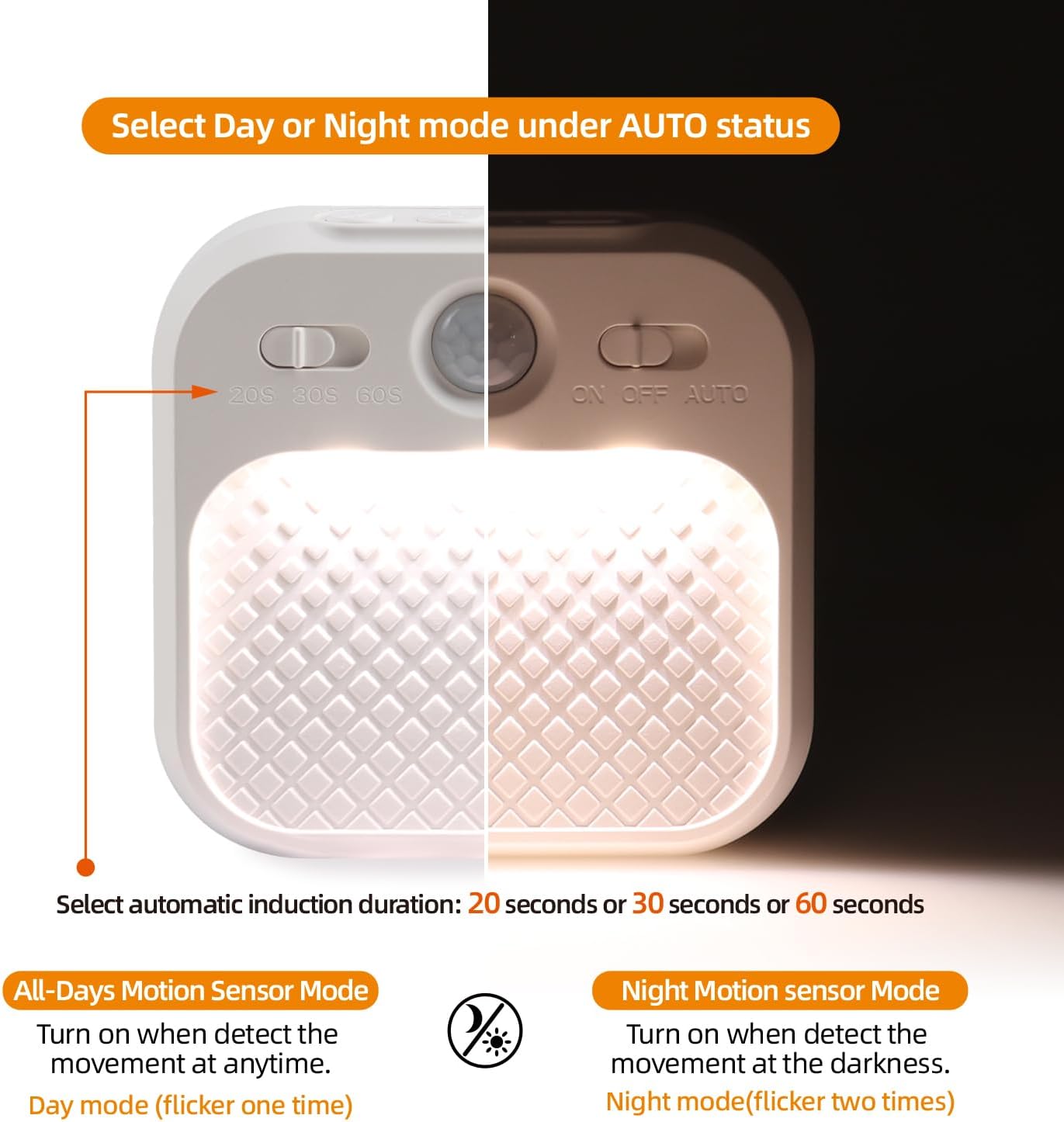 Led Night Light with Motion Detector 6 Pack, Cabinet Light Dimmable with Timer Function, Staircase Lighting 3 Color Temperature 3000/4500/6000K, Hallway Light Rechargeable 600mAh for Children's Room