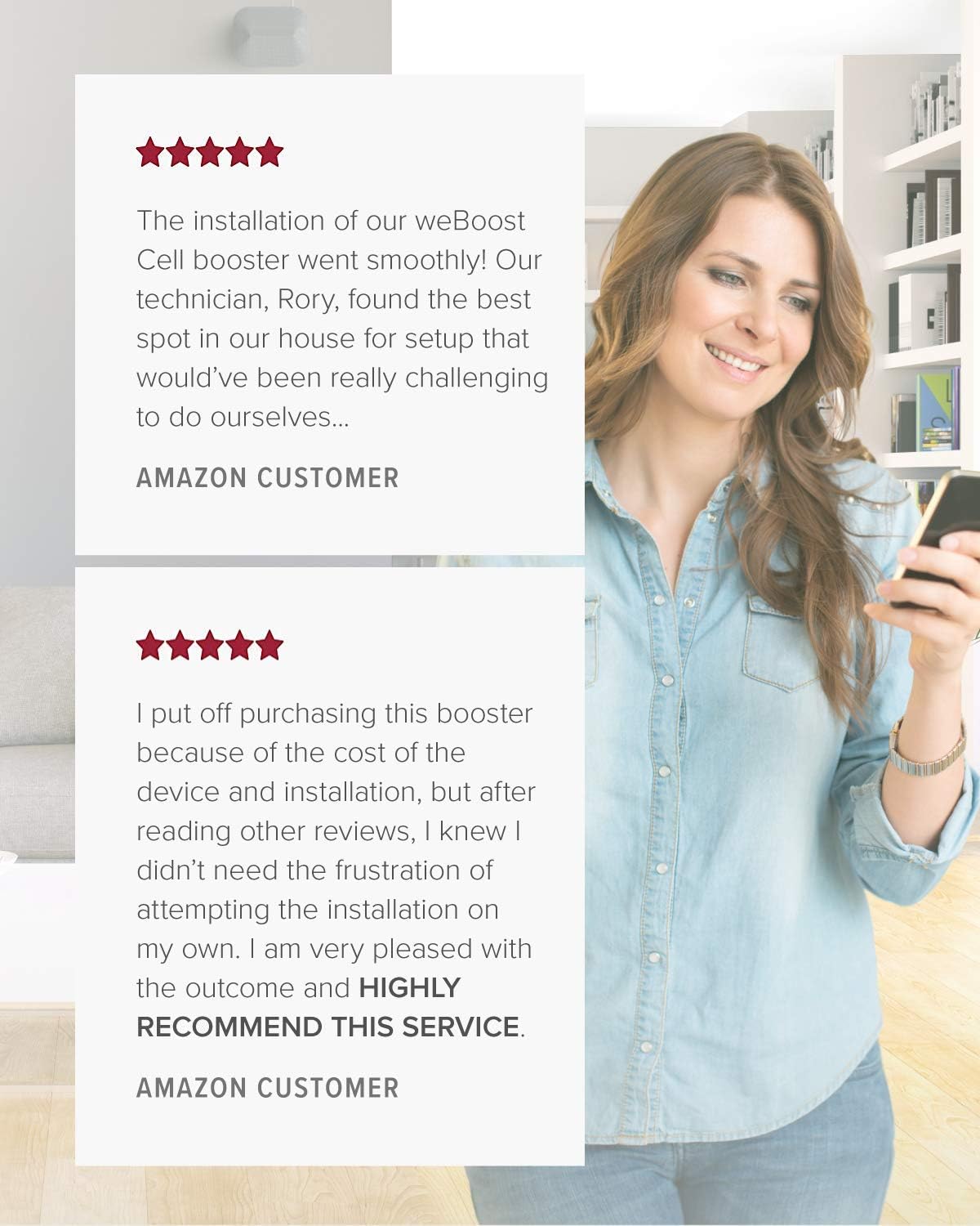 weBoost Installed Home Complete - Cell Phone Signal Booster Kit | Boosts 4G LTE & 5G for Entire Home | All U.S. Carriers - Verizon, AT&T, T-Mobile & more | Made in the U.S. | FCC Approved (mod. 47444)