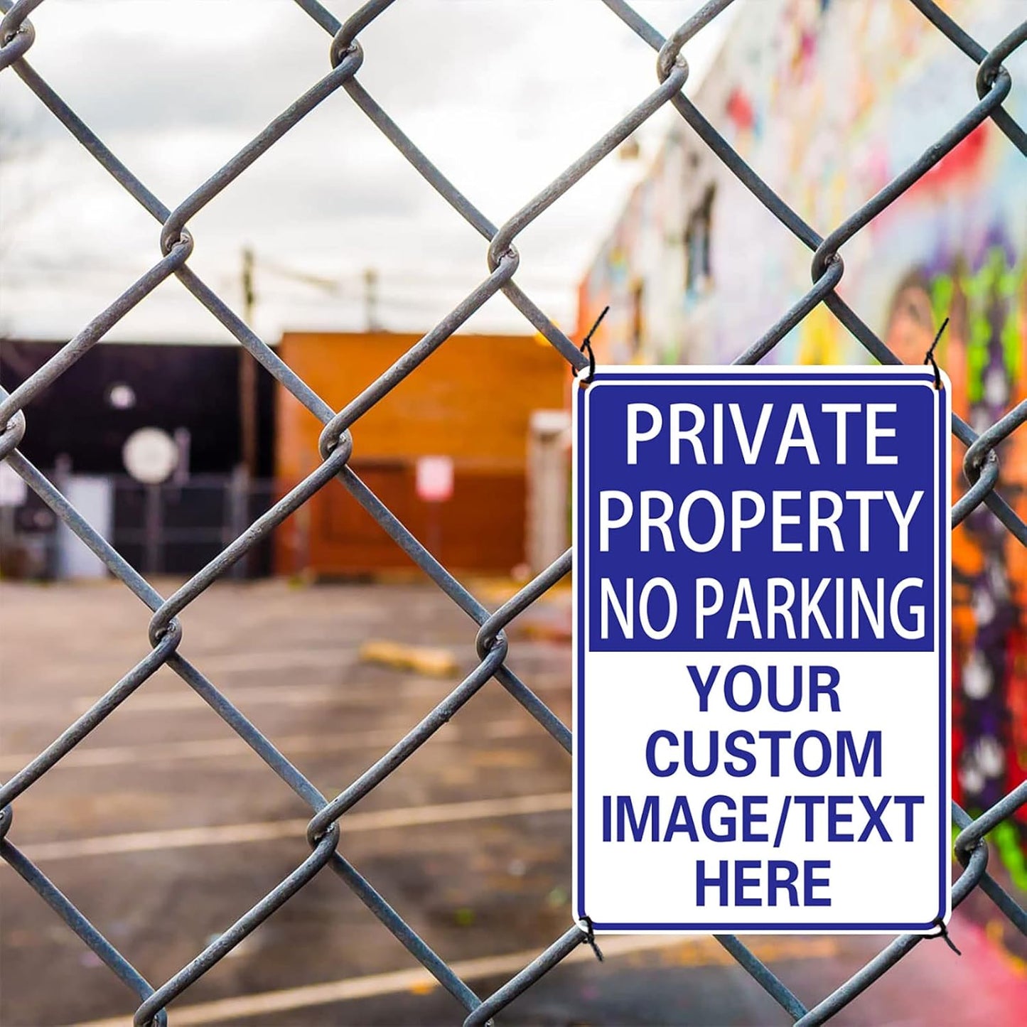 Private Property Sign No Parking Signs Custom Signs for Parking Lots Business and Schools Outdoor Use Aluminum Metal Decor 12x17 Inches