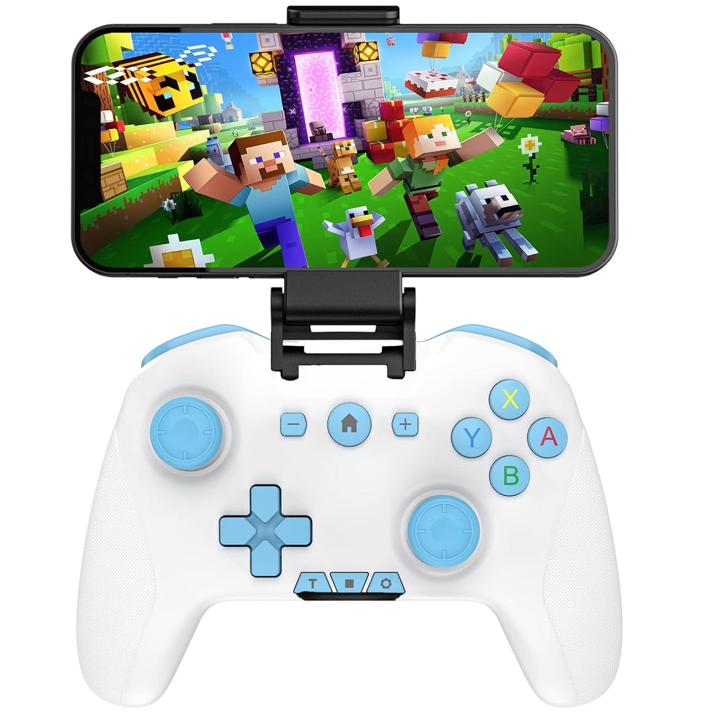 Bluetooth Controller for Switch/Mac/PC/Steam/Mobile Phone/iOS/Android//TV/iPad/Table/Apple Arcade MFi Games, switch pro controller wireless with Adjustable Dual Motion,Turbo,Macros,6-Axis,Wake Up for Black Myth: Wukong (Black) (Purple) (Blue with Clip)