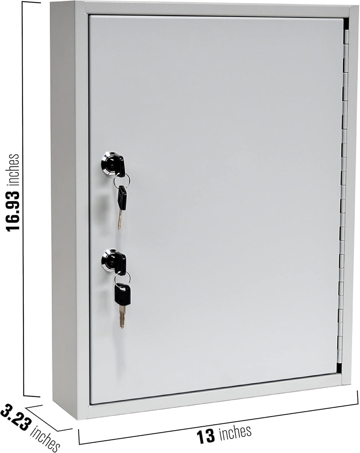 STEELMASTER by BankSupplies 60 Key Cabinet | Dual Lock Control Key Box | Welded 22 Gauge Steel Construction | Scratch Resistant | Write-On Key Tags for Easy Identification