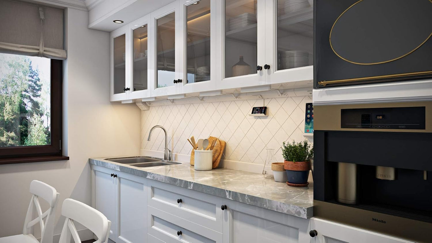 Legrand adorne Under-Cabinet 18" Modular Track in White, APMT18W2