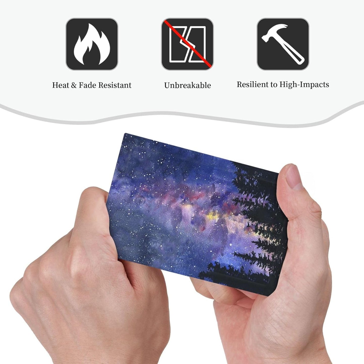 Light Switch Cover Plate Dream Milky Way Starry Forest Pine Watercolor Painting 1 Gang No Device Blank Electrical Wall Plates Faceplate Decorative Switch Plate for Bedroom Home Decor