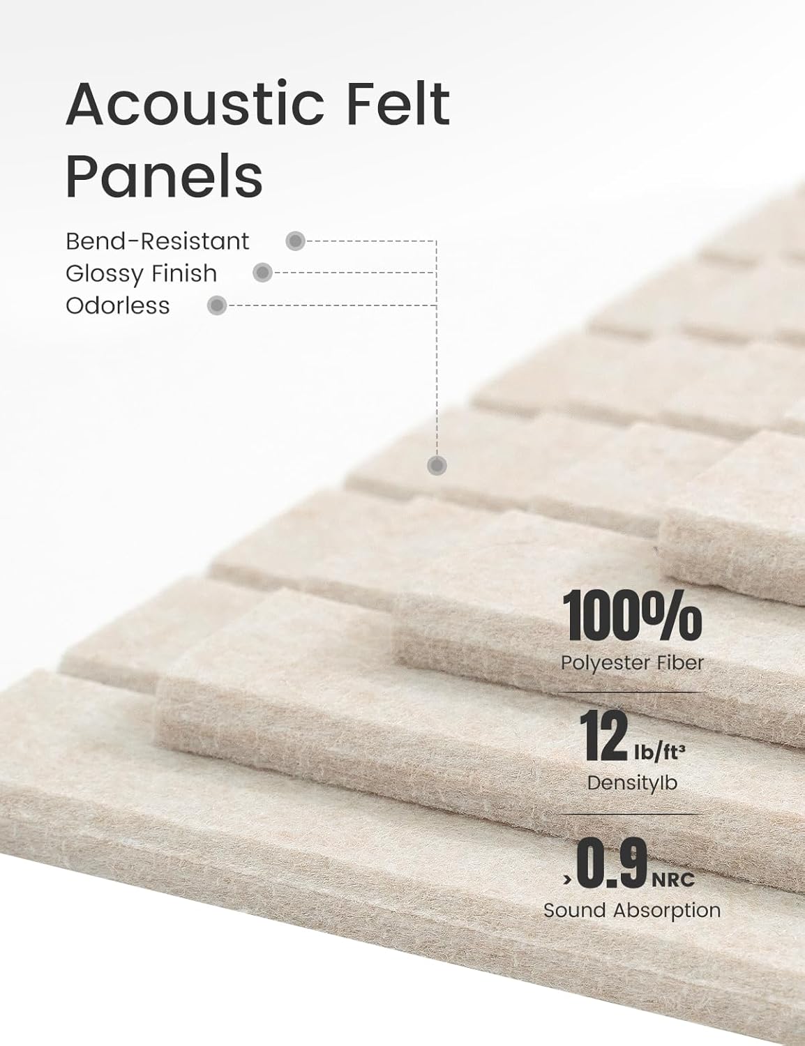Large Felt Bulletin Board 36" x 24" Cork Board Alternative-6 Pack with 40 Safe Removable Adhesive Tabs, Cork Boards for Walls Cork Board for Home Office Classroom Pin Board (Oatmeal)
