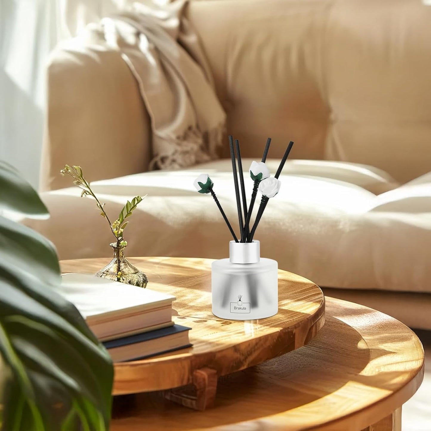 Brakula 2 Pack Reed Diffuser Set, Black Forest Scented, Home Fragrance with 14 Sticks Bathroom Decor, Reed diffusers for Home 6.76 fl oz(Black Forest)