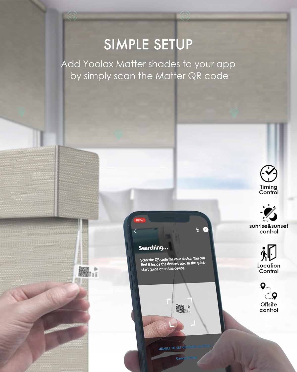 Yoolax Smart Blinds, Motorized Matter Roller Shades Blackout Automatic Blinds for Windows Motorized Shades Compatible with Alexa, Google Home, Homekit(Blackout Jacquard Coffee)