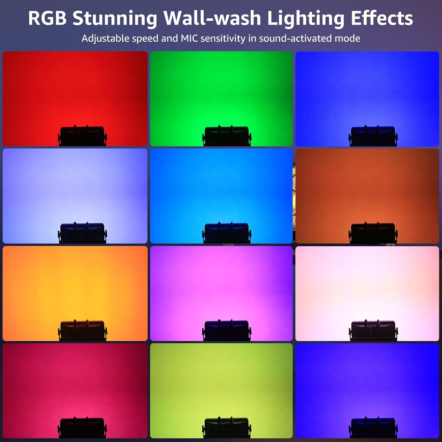 Retro Stage Light 120W - 4 COB + 36 RGB LED Wall Washer Bar DMX512,Uplights for Events, Monochrome/Mixed Colors for DJ Concert, Wedding Halloween Party, Xmas, Club